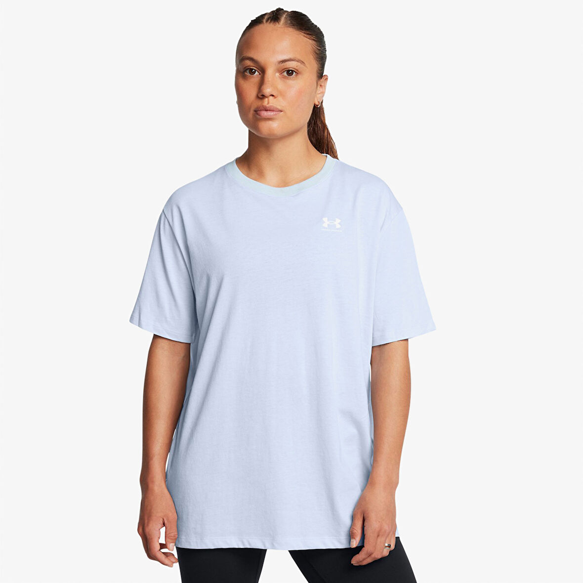 Under Armour Bfos Logo Kadın Mavi Günlük T-Shirt