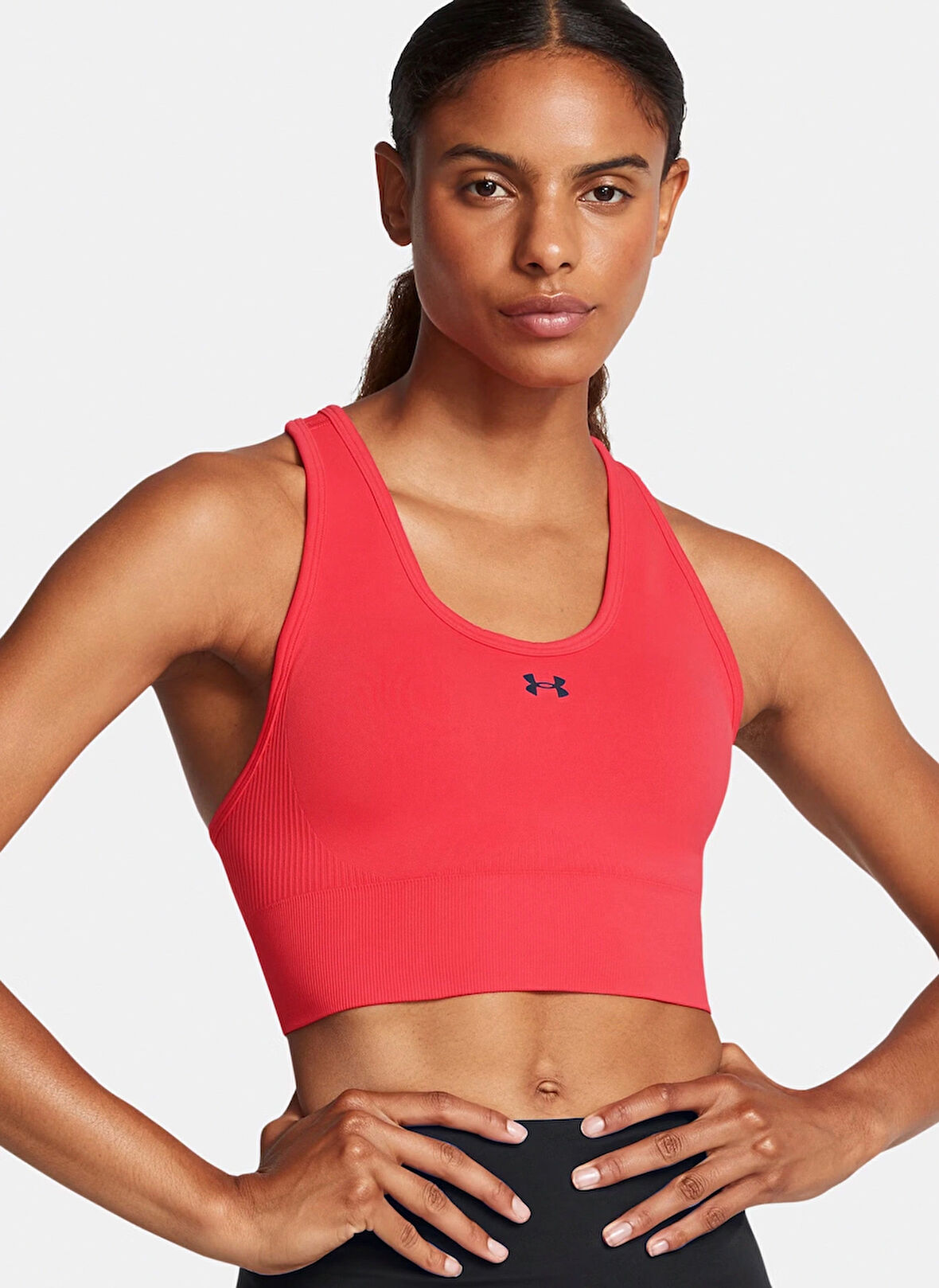 Under Armour Kırmızı Sporcu Sütyeni 1384419-713 Vanish Seamless Mid Bra