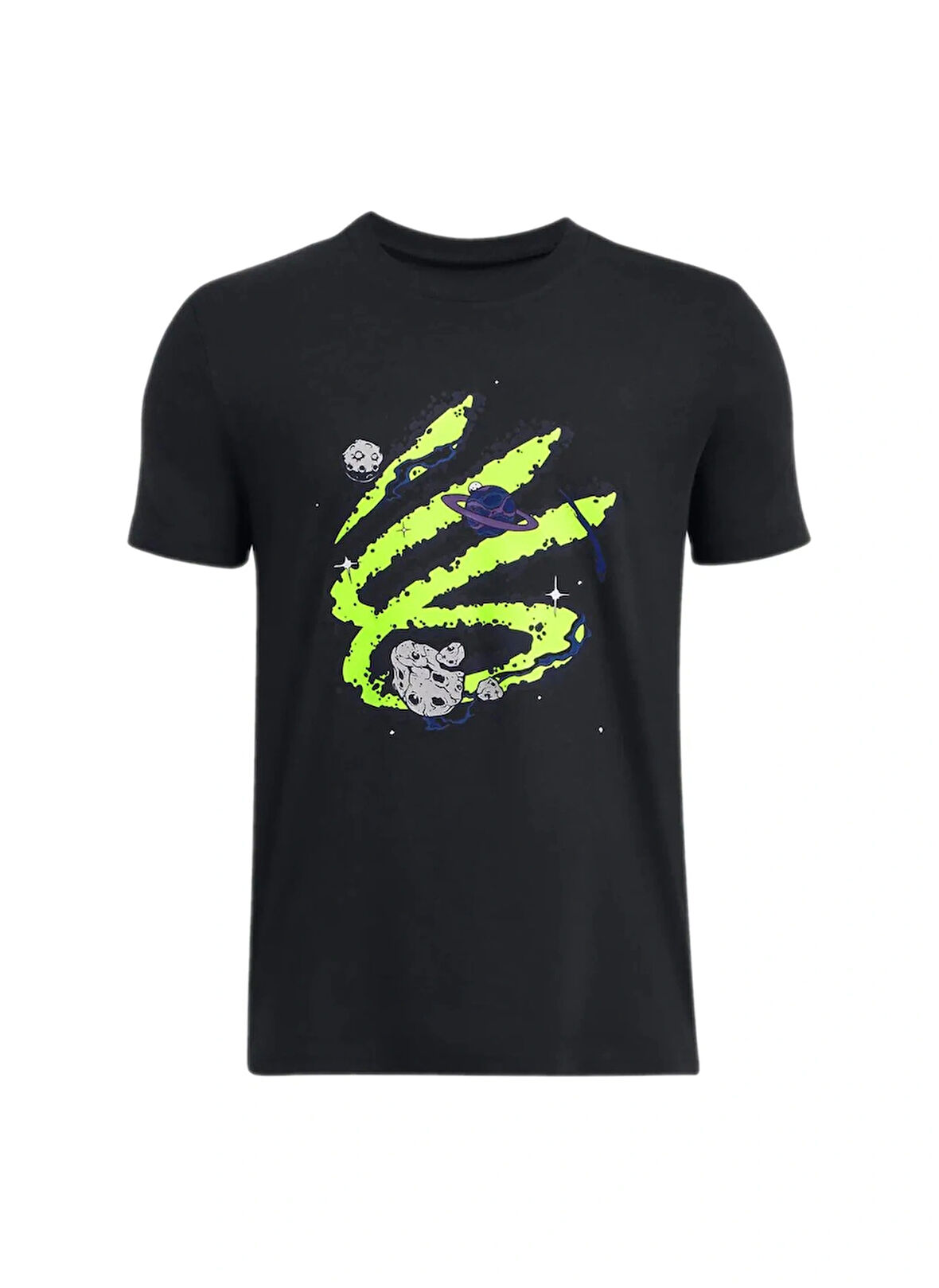 Under Armour Baskılı Siyah Erkek Çocuk T-Shirt 1387103-001-Curry Trend Tee 1