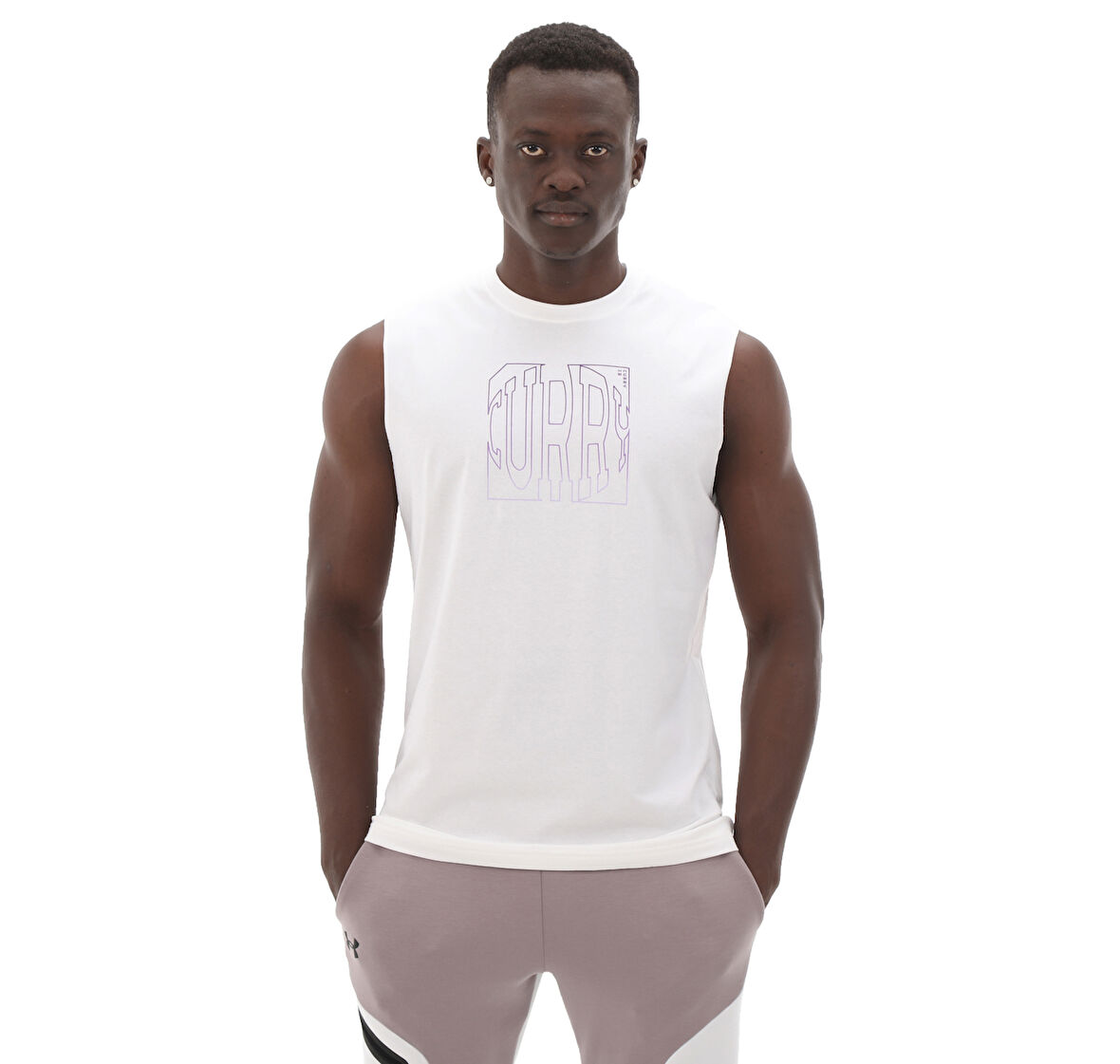 A1387099-100-100 Under Armour Curry Slvs Tee Erkek T-Shirt Beyaz
