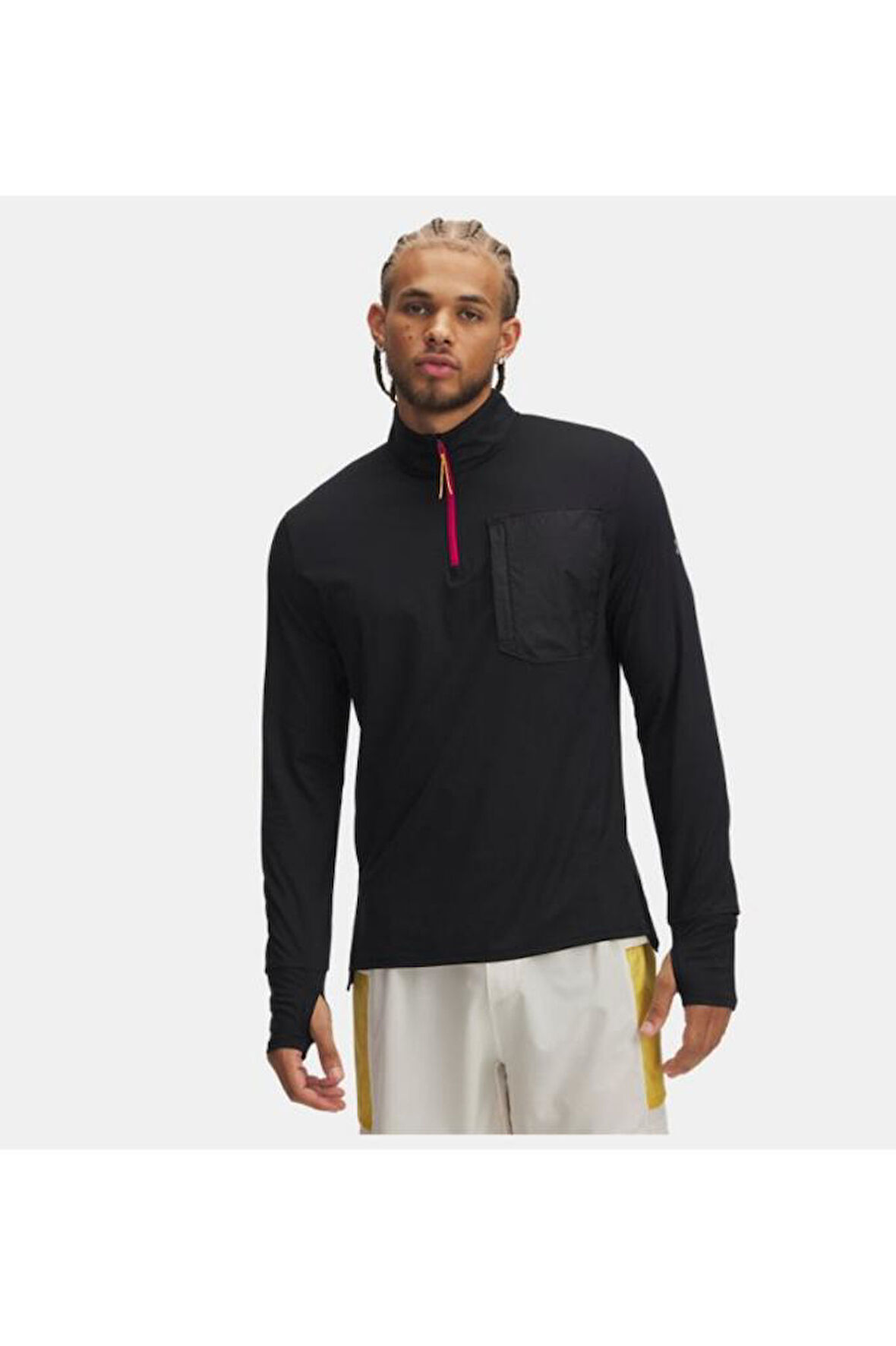 Erkek UA Trail Run Çeyrek Fermuarlı Uzun Kollu T-shirt 1383244-002