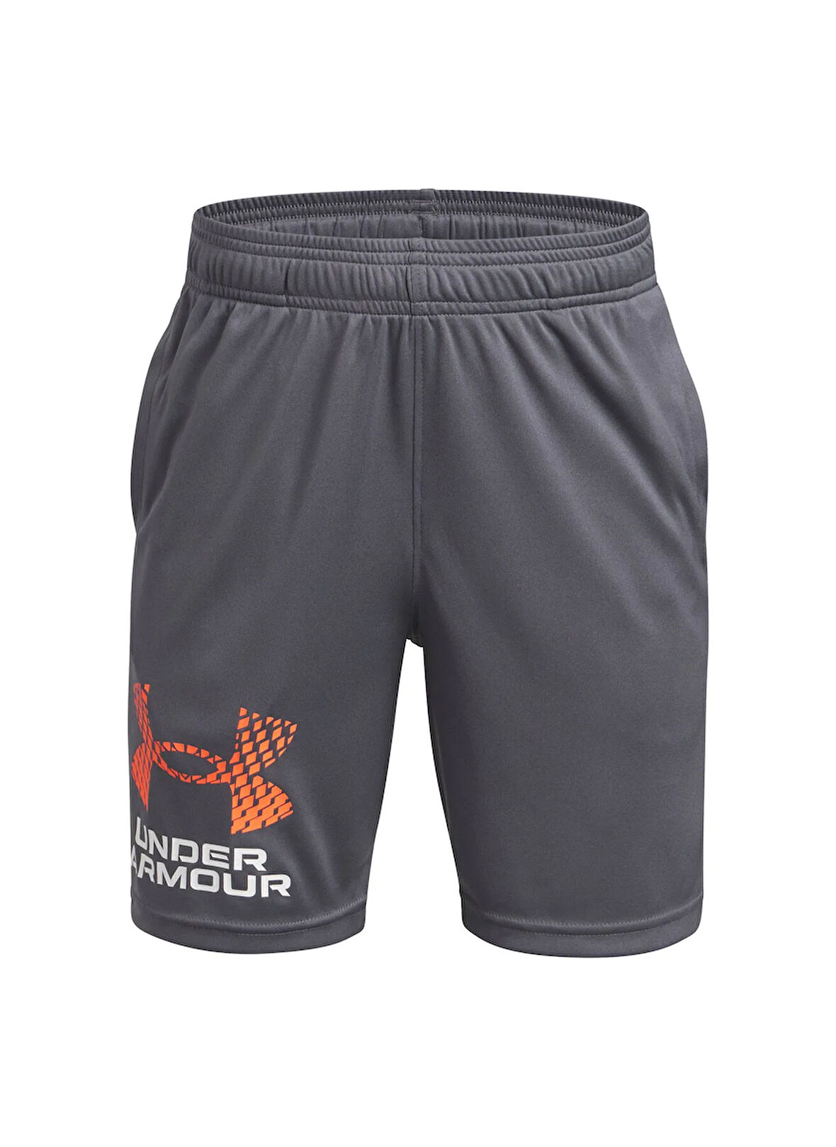 Under Armour Lastikli Bel Normal Gri Erkek Çocuk Şort 1383333-025-UA Tech Logo Shorts