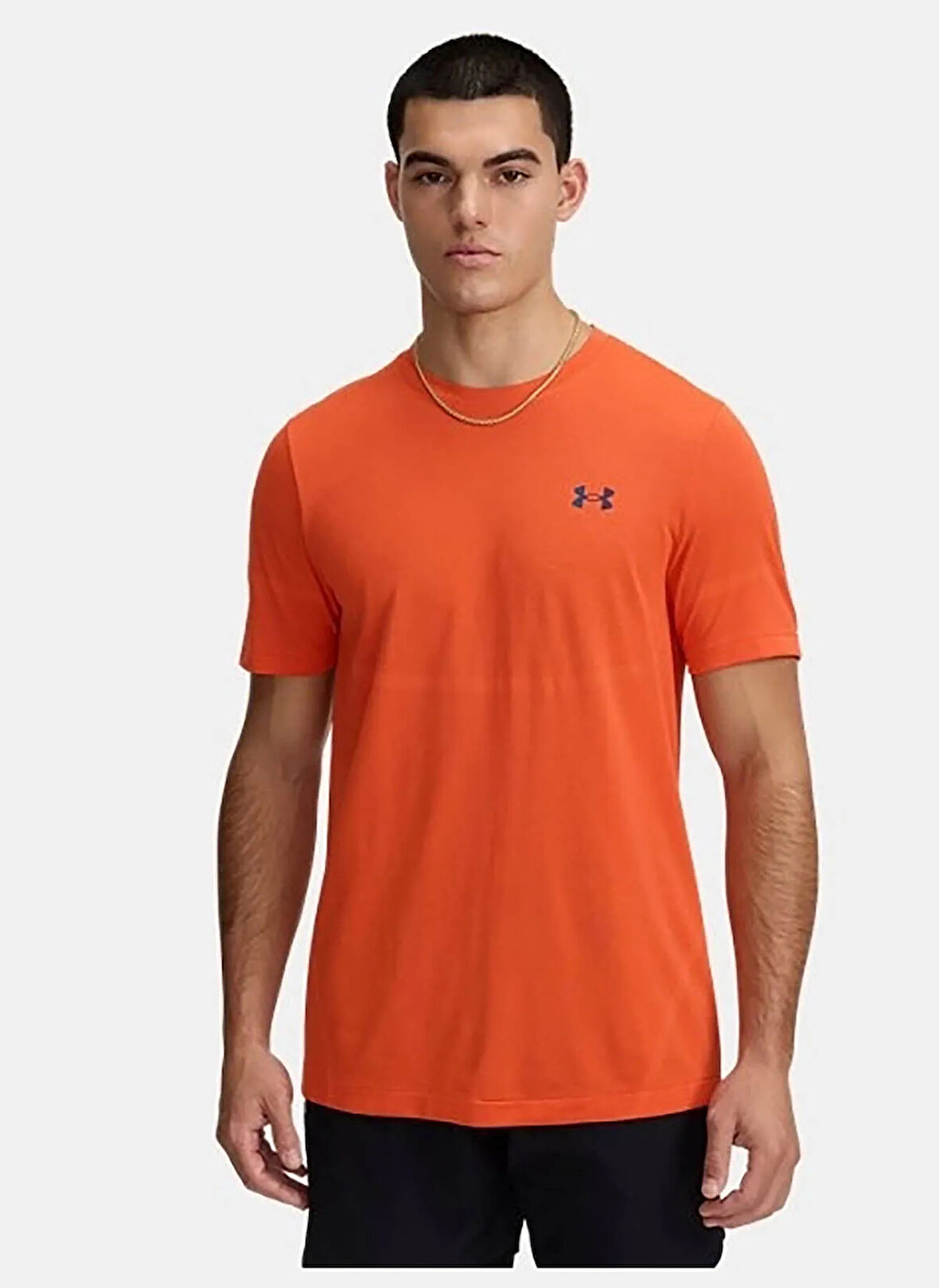 1376781-847 UA Vanish Elite Seamles Kırmızı Yuvarlak Yaka Fitted Erkek T-Shirt