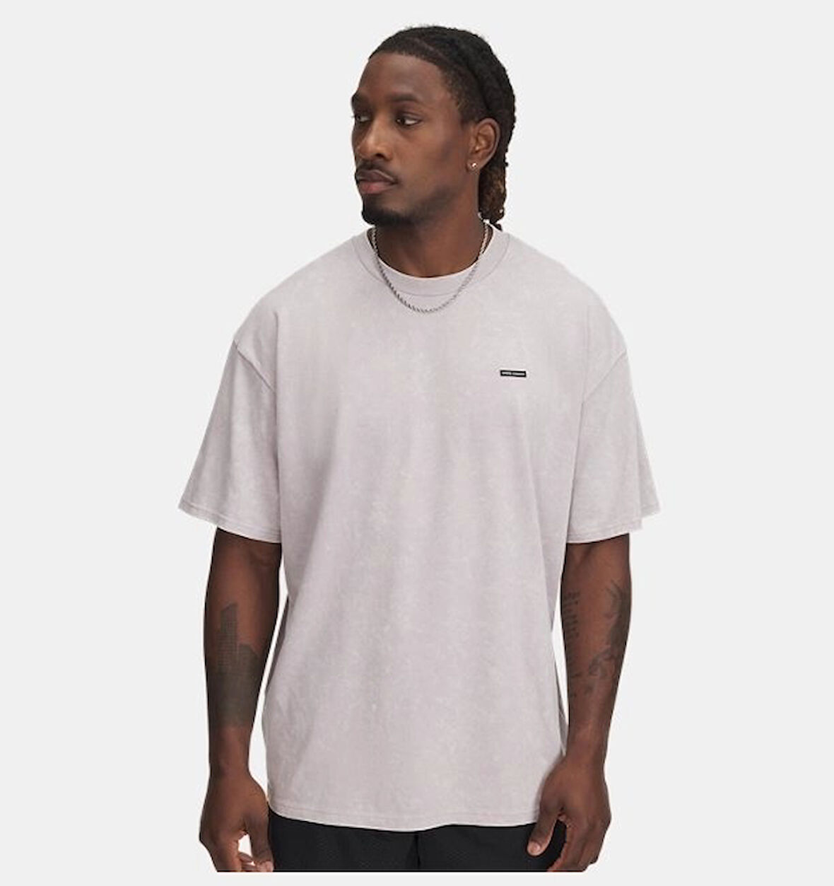 Under Armour Heavyweight Oversized Logo Wash Erkek T-shirt 1389147-009