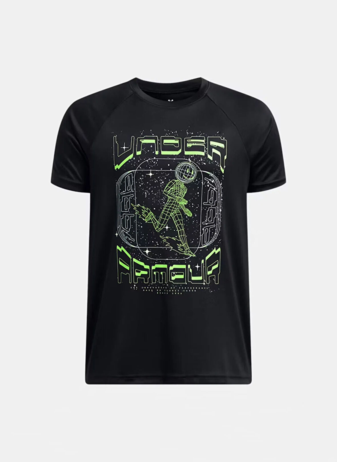 Under Armour Baskılı Siyah Kız Çocuk T-Shirt 1389974-001-UA B TECH GAME DAY SS