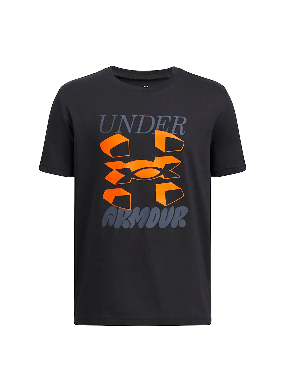 Under Armour Baskılı Siyah Erkek Çocuk T-Shirt UA B SPLIT BIG LOGO SS-1390003-001