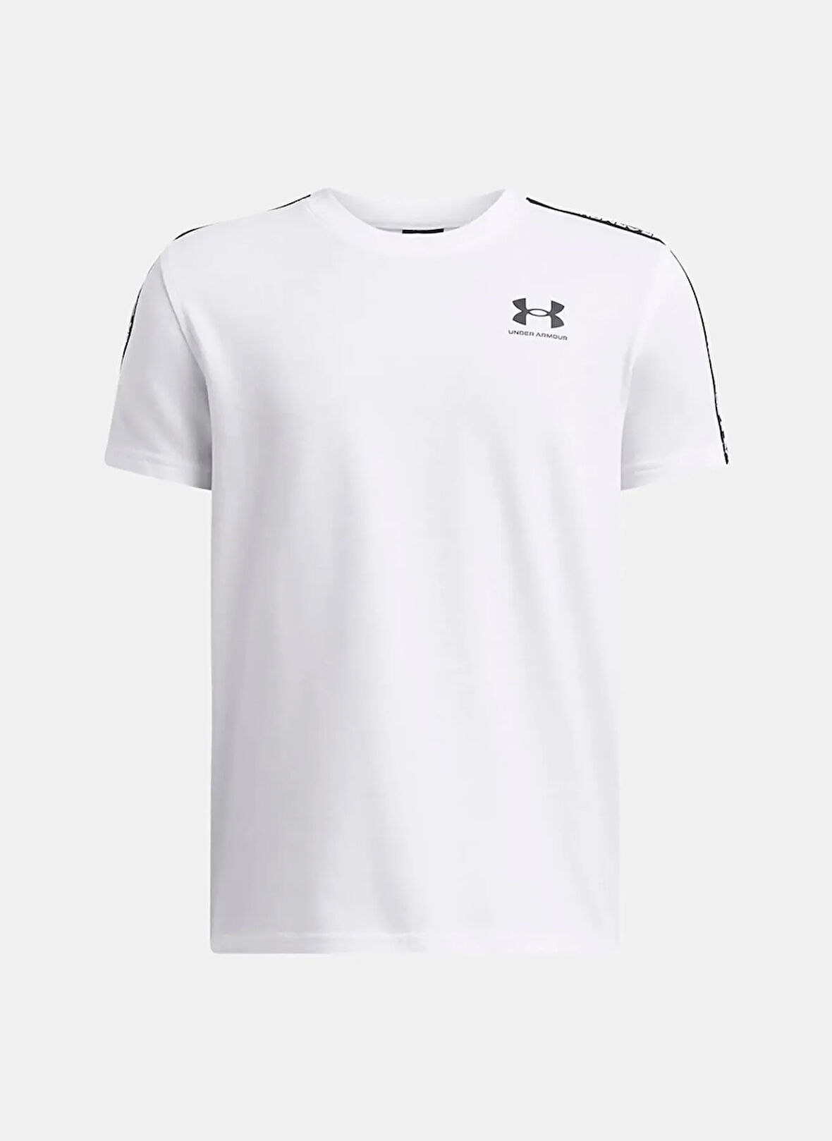 Under Armour Düz Beyaz Erkek Çocuk T-Shirt 6001583-100-UA B Sportstyle Taped S
