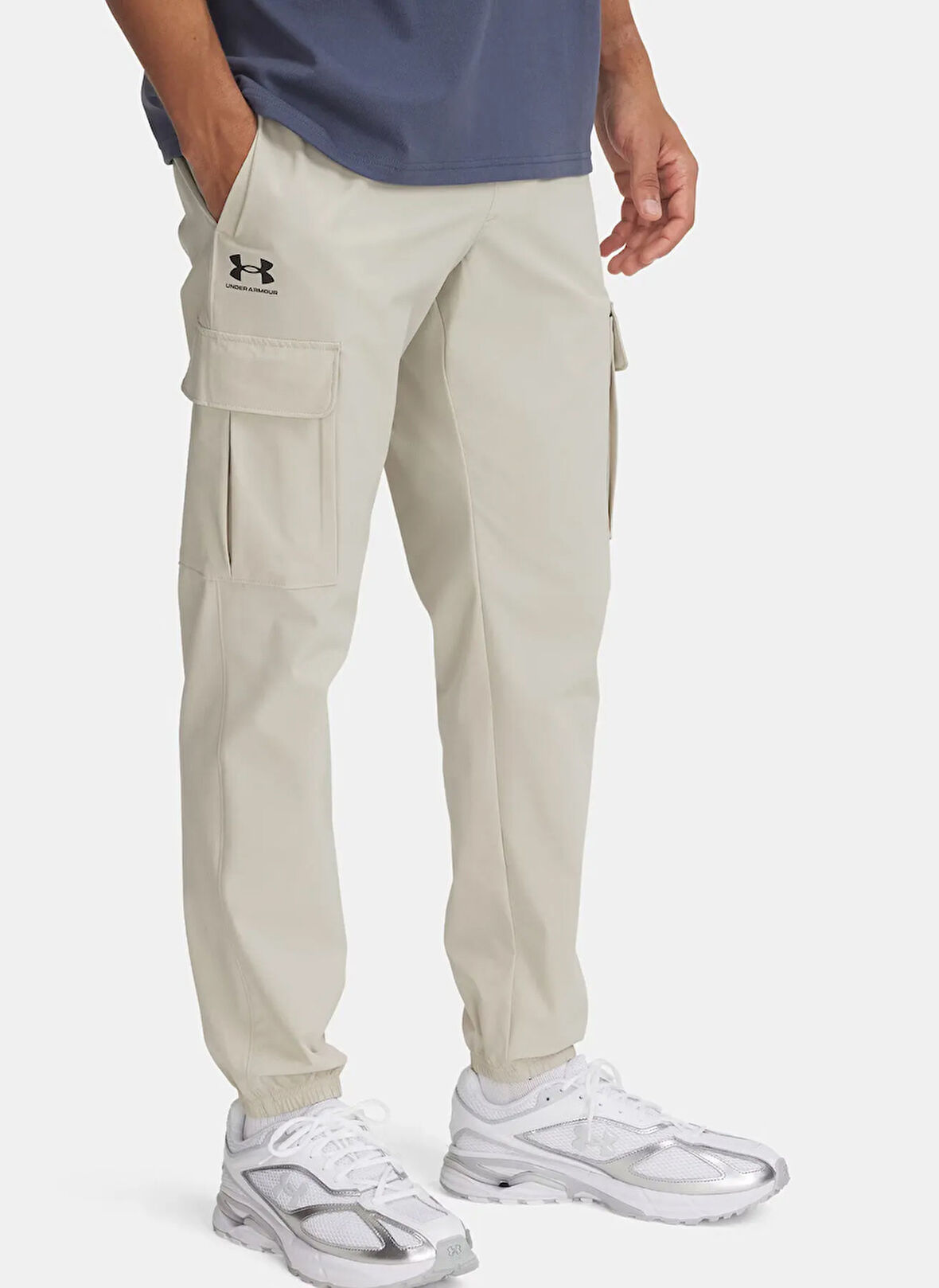 Under Armour 1386558-289-UA Vibe Woven Cargo Pan Kahve Bağlamalı Bel Normal Düz Erkek Eşofman Altı