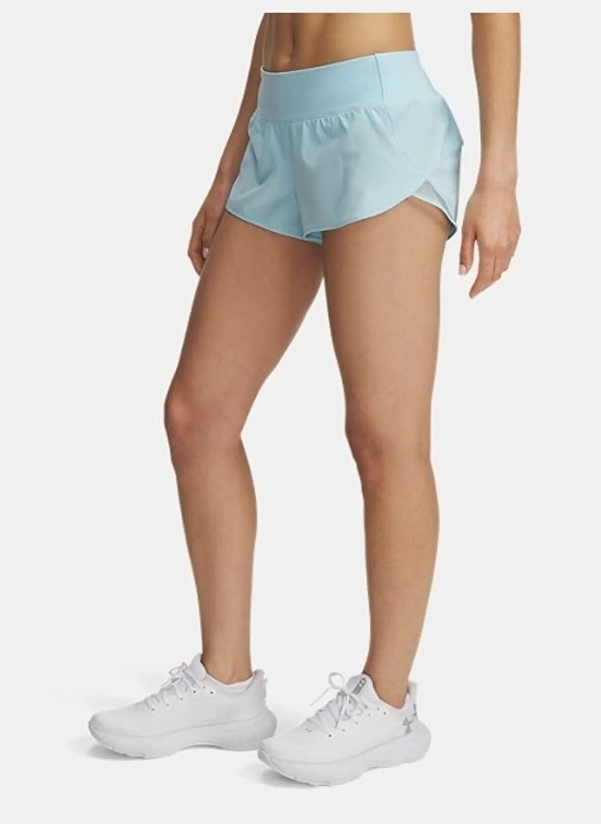 1386330-494 UA Launch Pro 2'' Short Fitted Açık Gri Kadın Şort