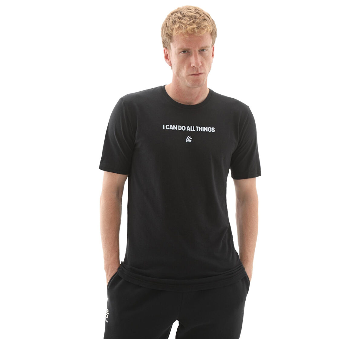 A1390408-001 Under Armour Curry Playable Tee 2 Erkek T-Shirt Siyah