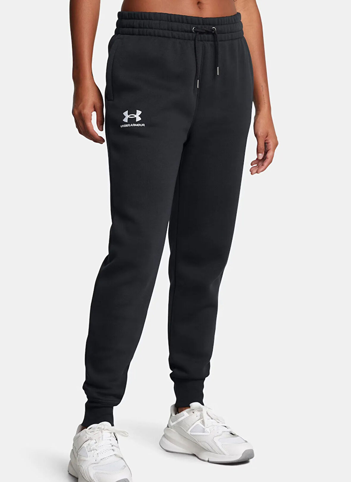 Under Armour 6001537-001-UA Icon Fleece Jogger Siyah Lastikli Bel Normal Düz Kadın Eşofman Altı