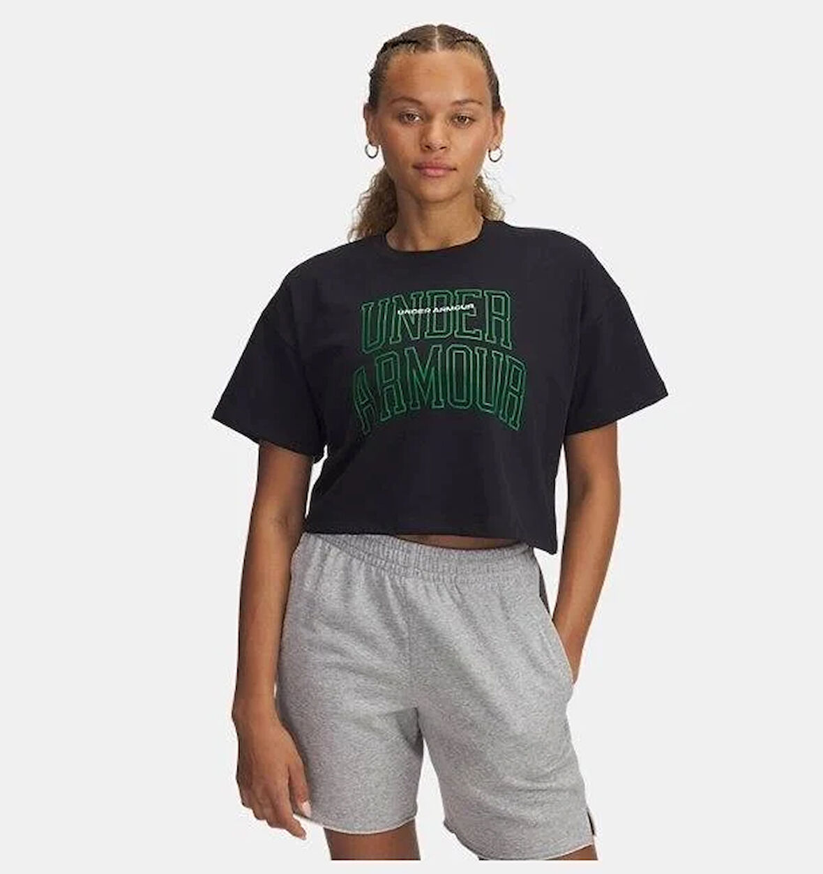 Under Armour Ua W Varsıty Mıx Hw Ss Crop Kadın Tişört 1389156