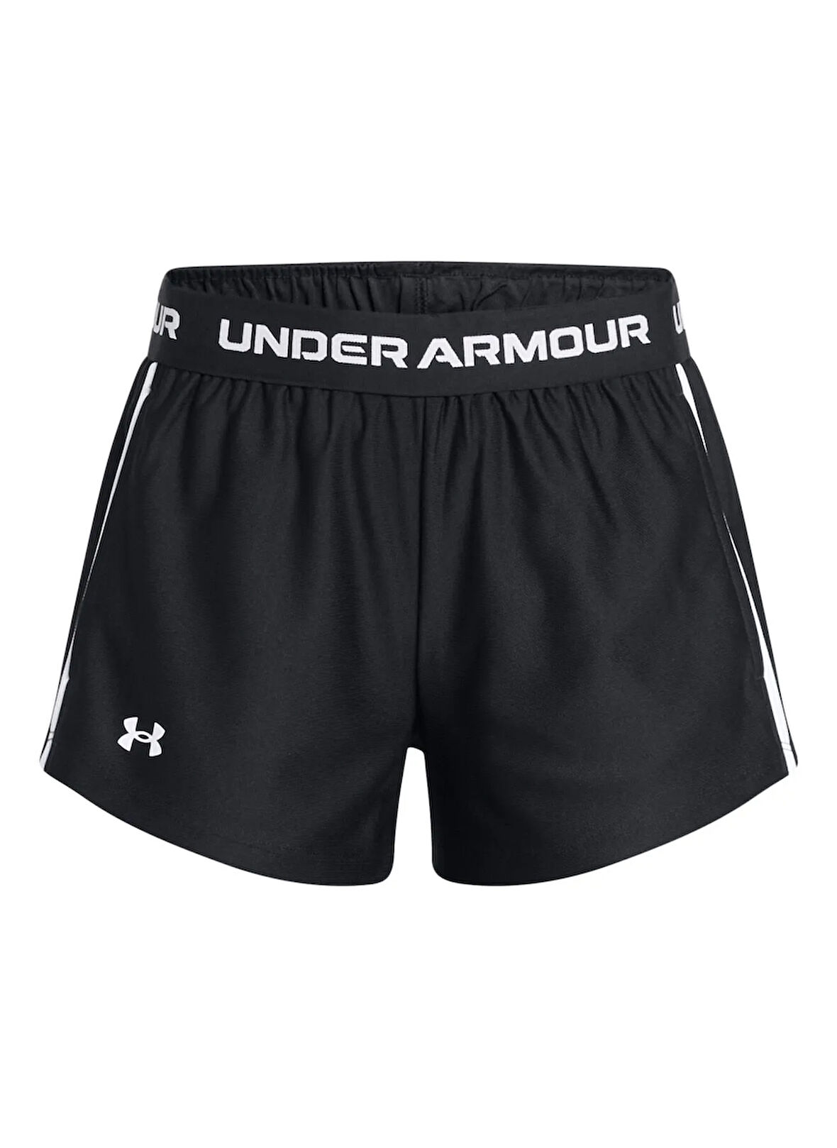 Under Armour Lastikli Bel Dar Siyah Kız Çocuk Şort 1390075-002-G Tech Play Up Short
