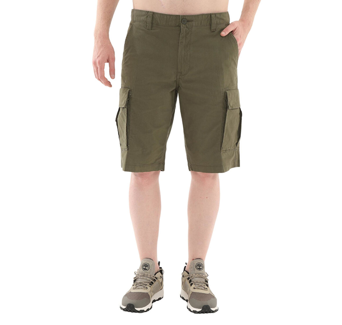 B0A5TZQA581-R Timberland Brooklıne Poplin Cargo Short Erkek Şort Ve Kapri Haki