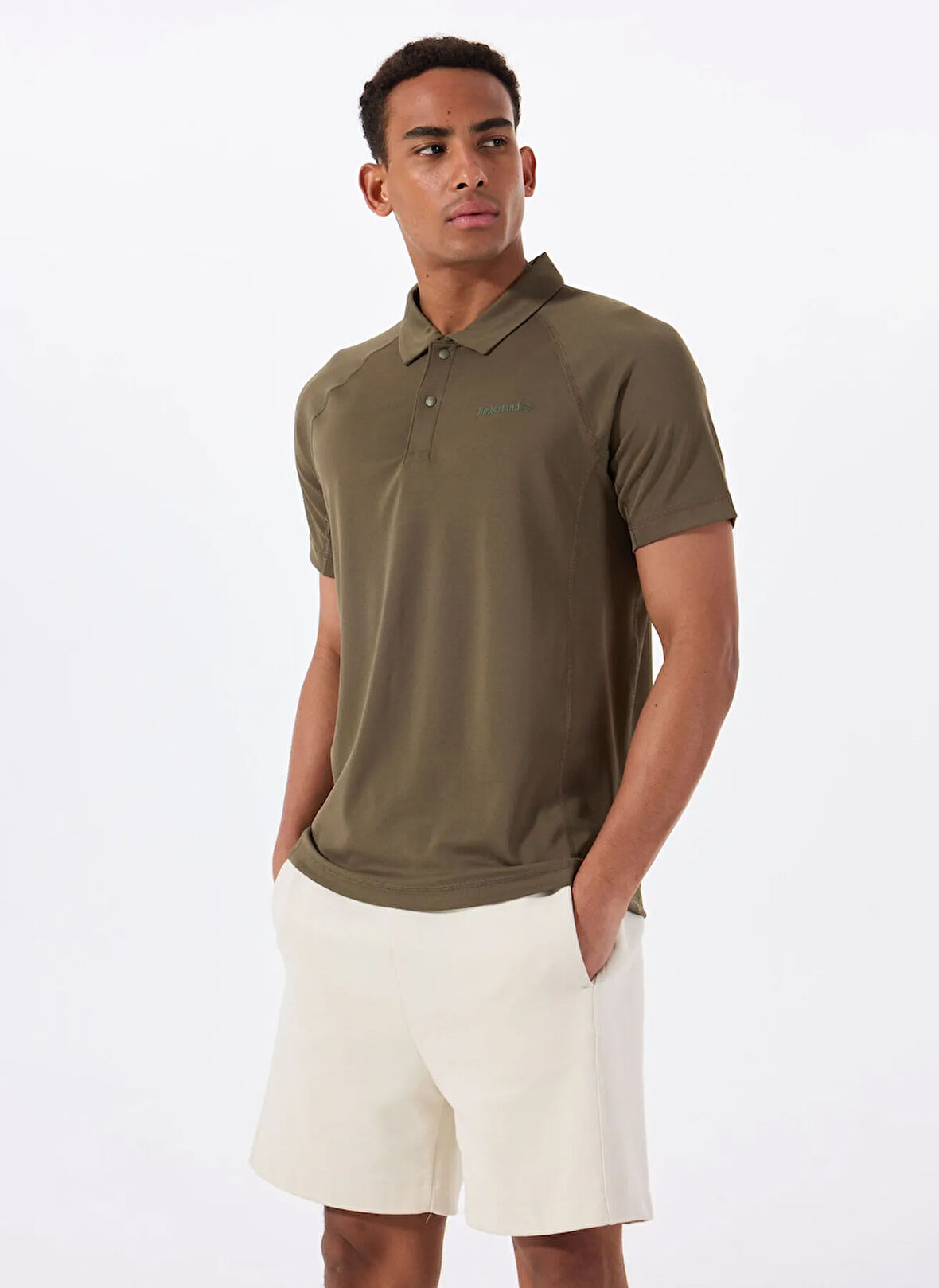 Timberland REFRESHING TOUCH SHORT SLEEVE POLO Yeşil Regular Fit Düz Erkek Polo T-Shirt