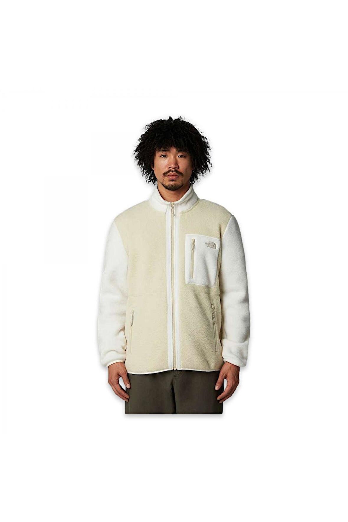The North Face Nf0A883R M Yumiori Full Zip Polar Krem Unisex Outdoor