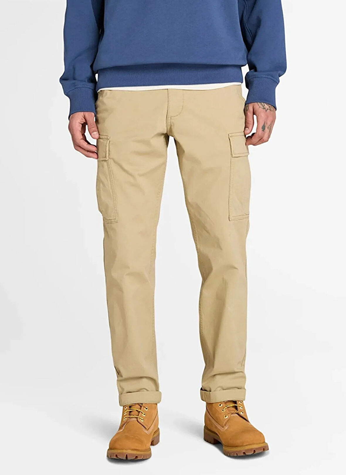 Timberland TB0A2PG9DH41-BROOKLINE Cargo Pant Sarı Normal Bel Straight Paça Regular Fit Düz Erkek Outdoor Pantolonu