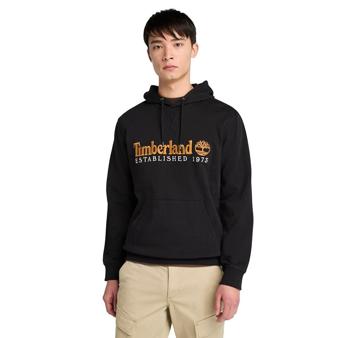 B0A5MX80011-R Timberland Establıshed 1973 Embroidered Logo Loopba Erkek Sweatshirt Siyah
