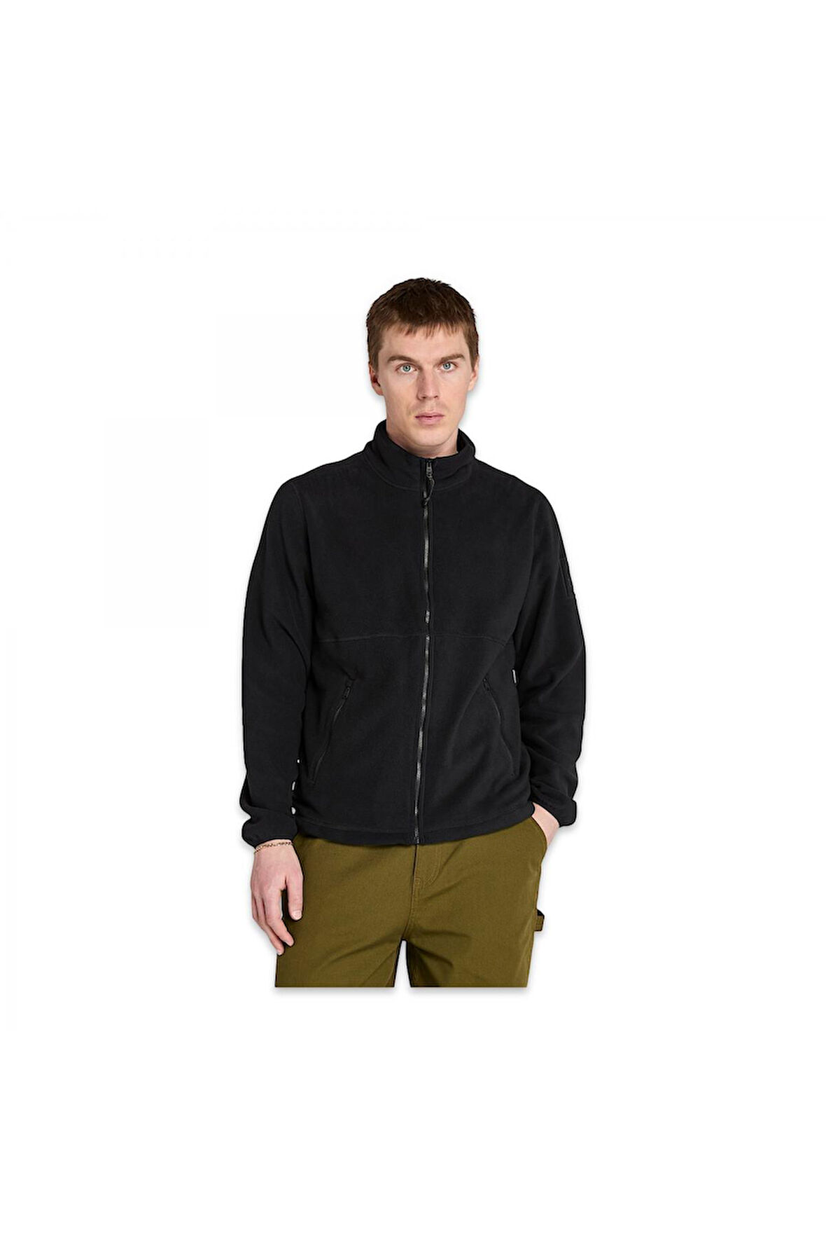 Timberland Tb0A6Hm3 Full Zip Polar Fleece Jacket Siyah Erkek Mont