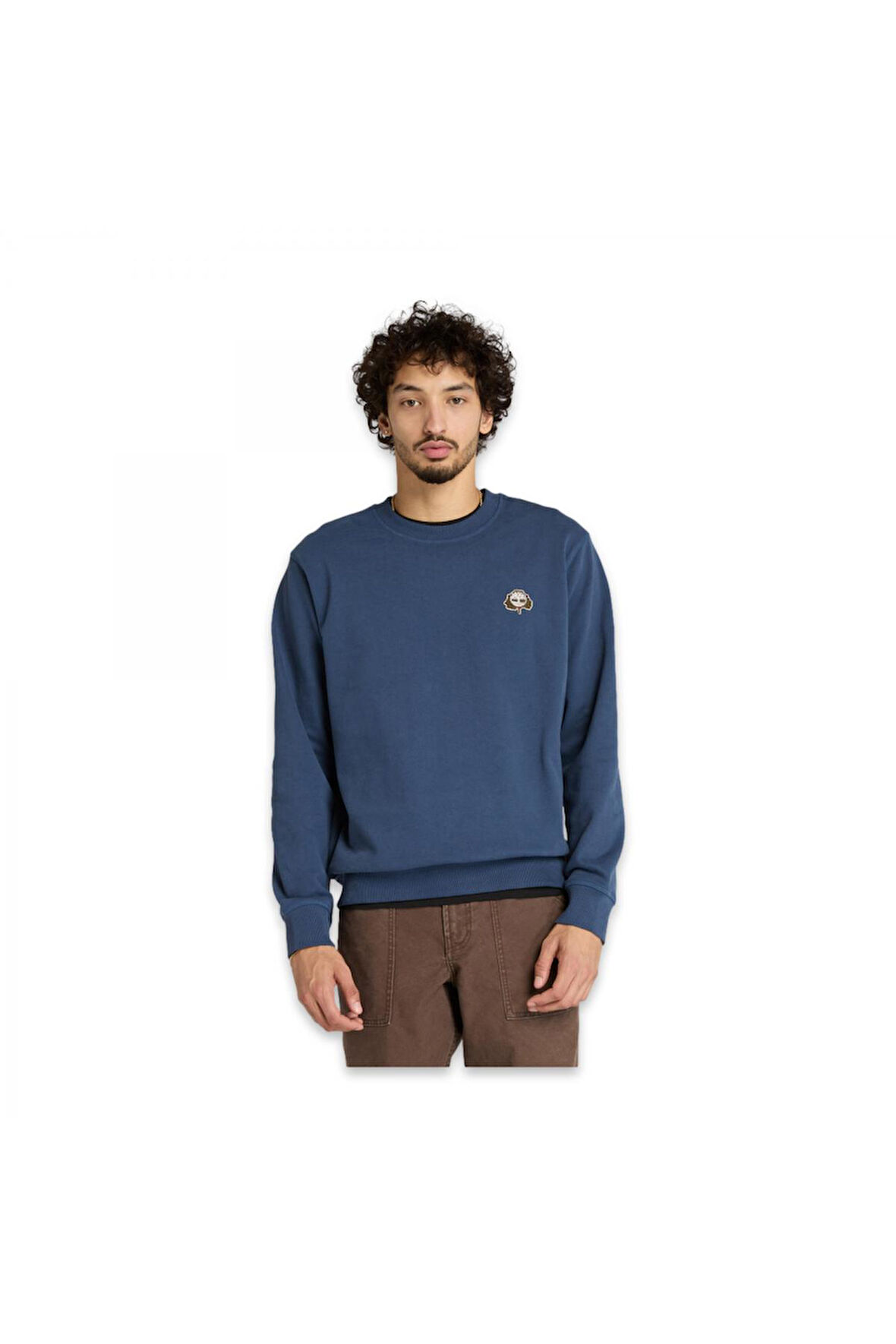 Timberland Tb0A6Hhk Tree Logo Patch Crewneck Mavi Erkek Sweatshirt