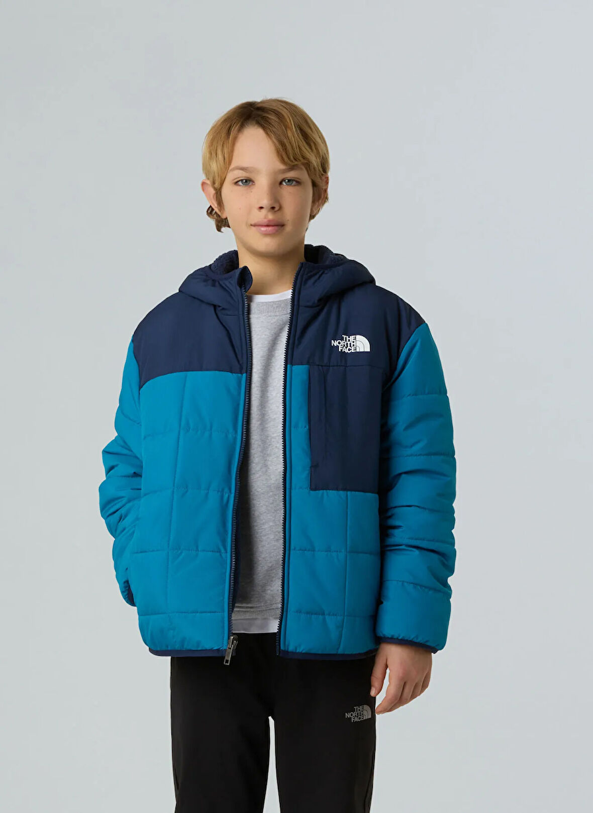 The North Face Mavi Erkek Çocuk Mont NF0A88TPDDI1-B REVERSIBLE SHASTA FZ