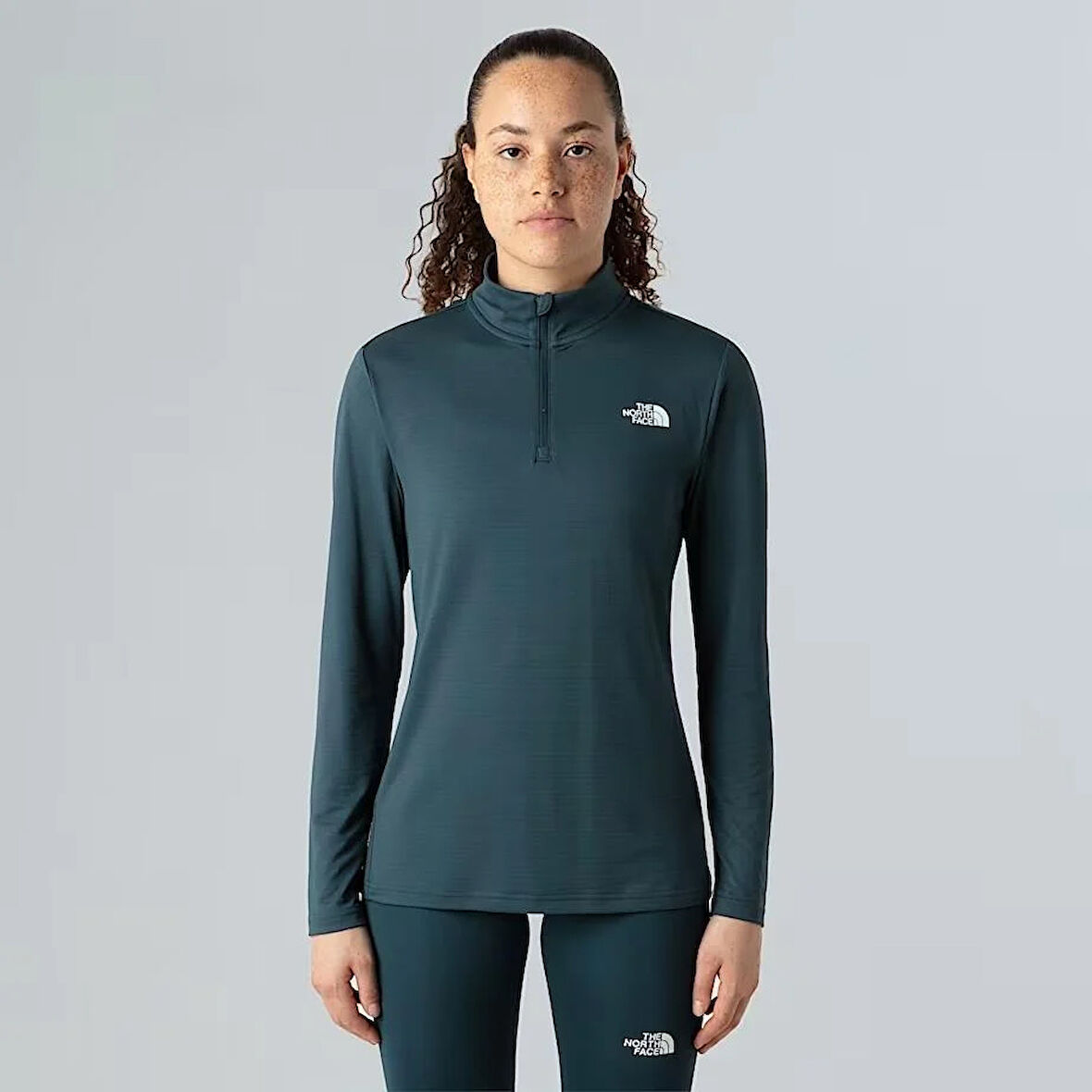 The North Face W Flex 1/4 Zıp Tee Slım Kadın Tişört