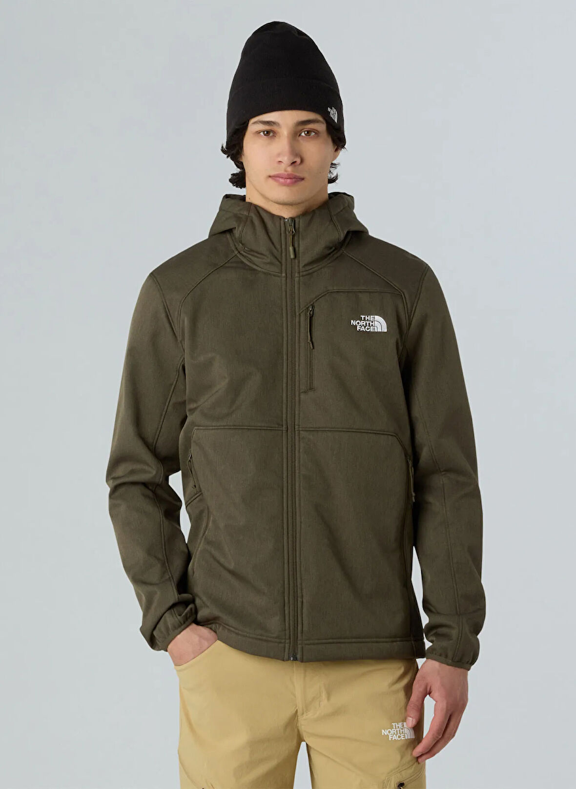 The North Face NF0A3YFP5WV1-M QUEST HOODED Yeşil Standart Düz Erkek Ceket