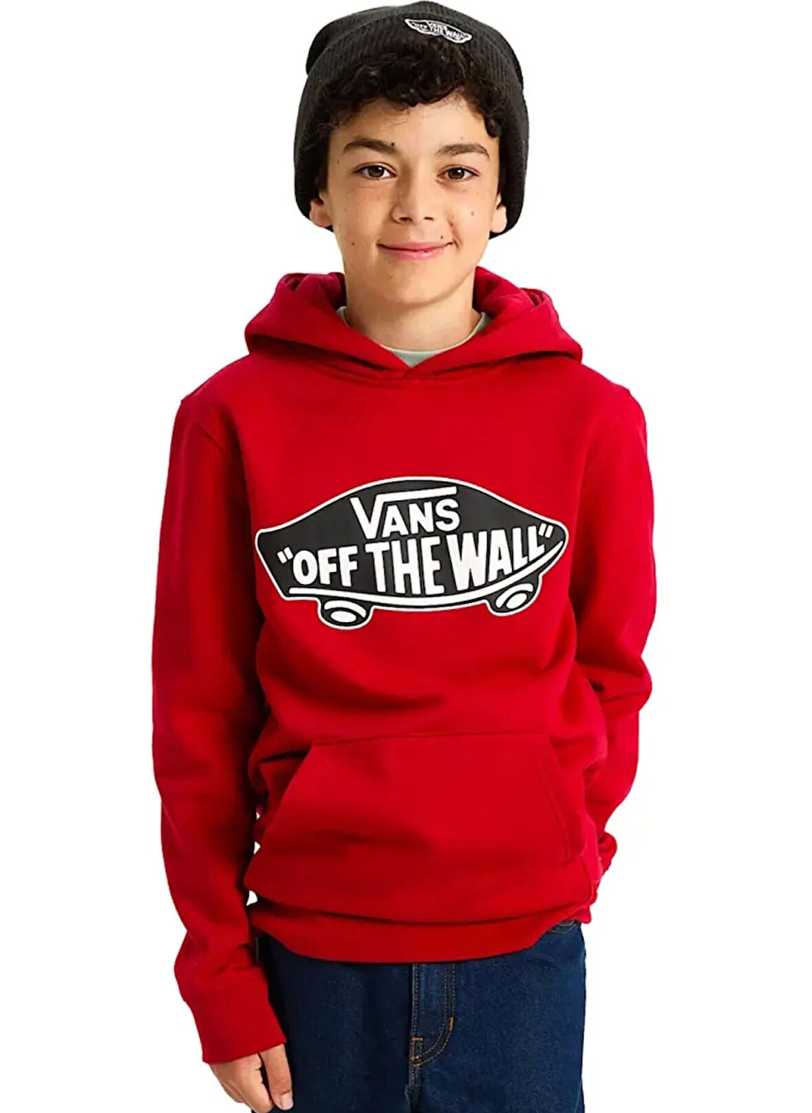 Vans Düz Erkek Çocuk Kırmızı Sweatshırt VN000JYD14A1-Style 76 PO