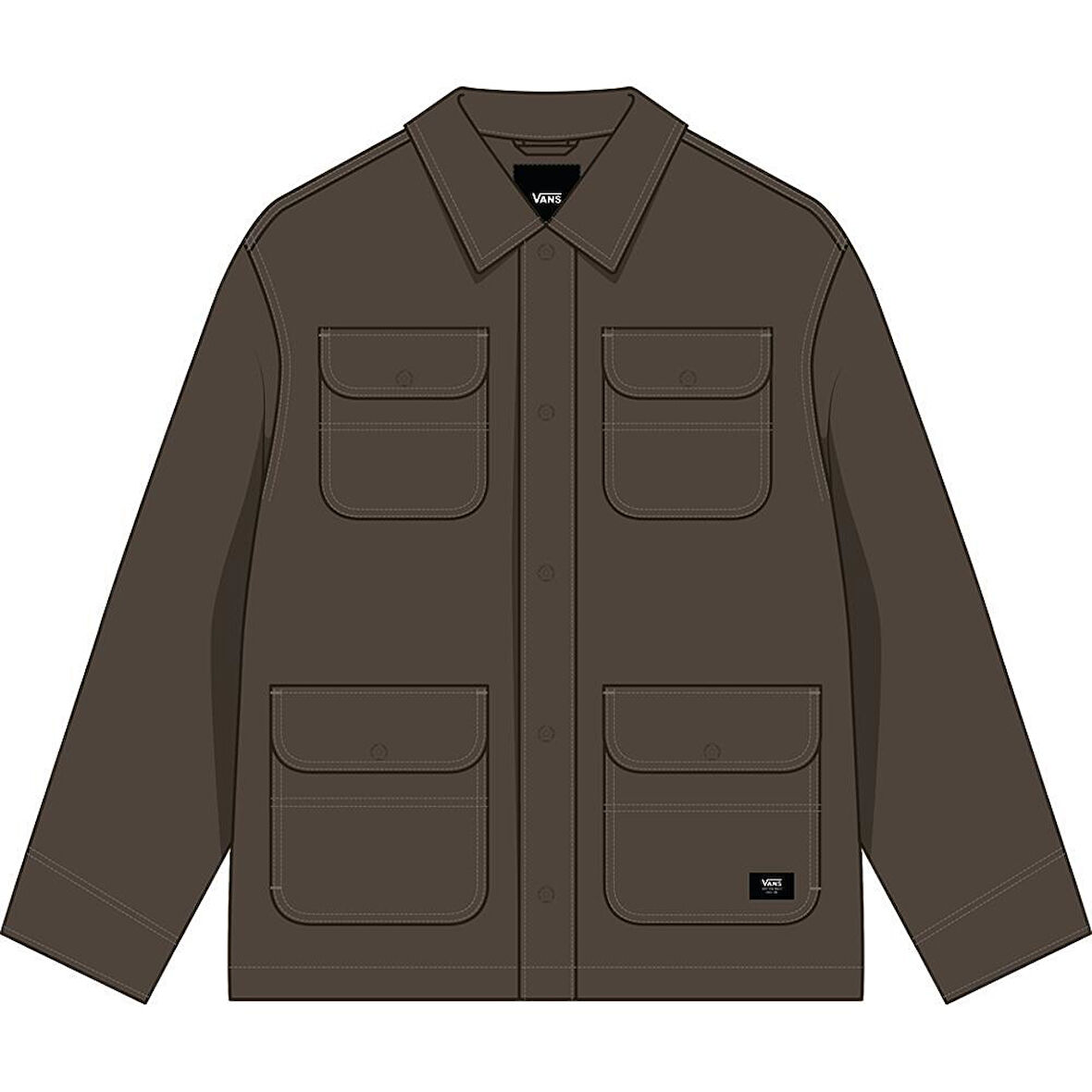 Drill Chore Nylon Jacket Erkek Kahverengi Mont - VN000P78