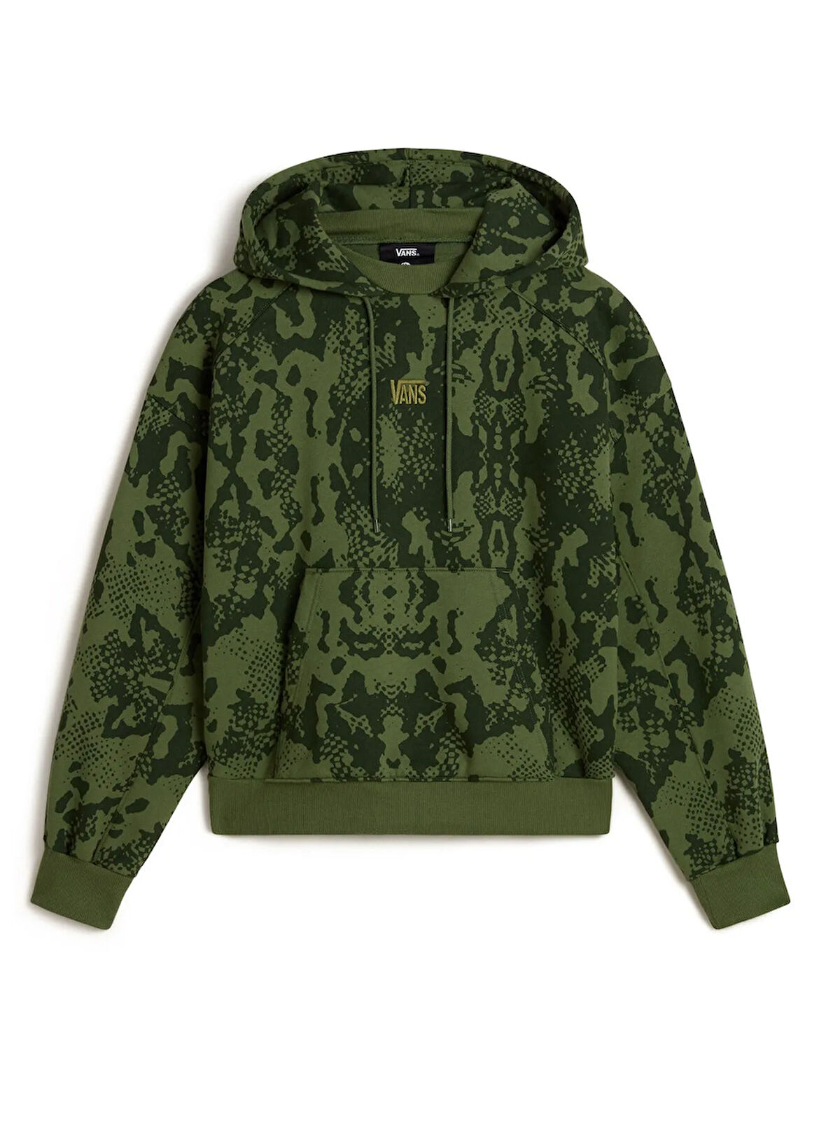 Vans VN000PKEEN61-MTE Kennett Printed PO Yeşil Bisiklet Yaka Normal Düz Kadın Sweatshırt