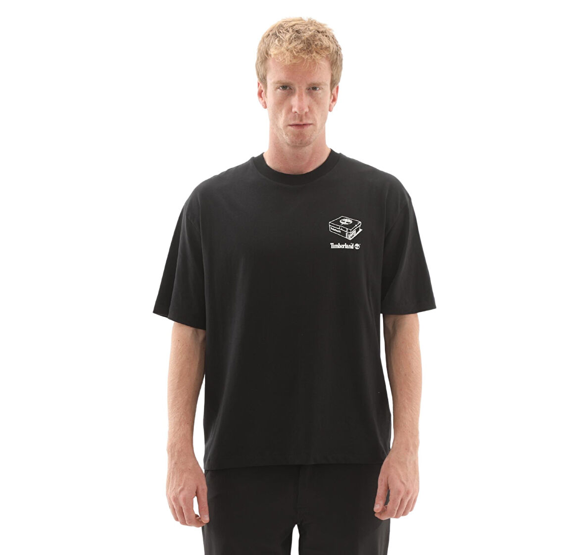 B0A6KY30011-R Timberland &amp;#039;My Boots&amp;#039;&amp;#039; Short Sleeve Tee Erkek Siyah