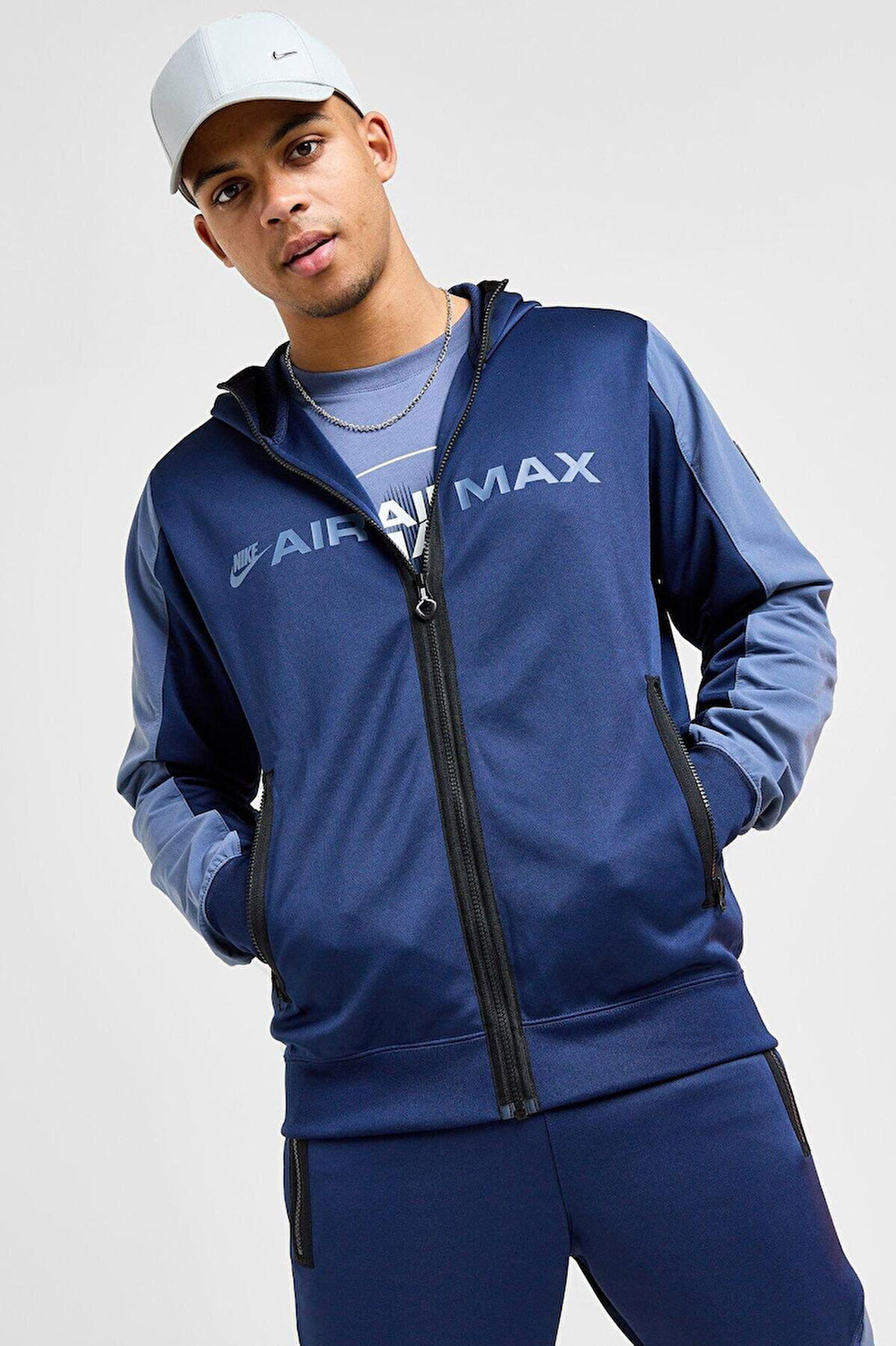 Nike Nsw Clup Air Max Hoodie Erkek Lacivert Spor Ceket 