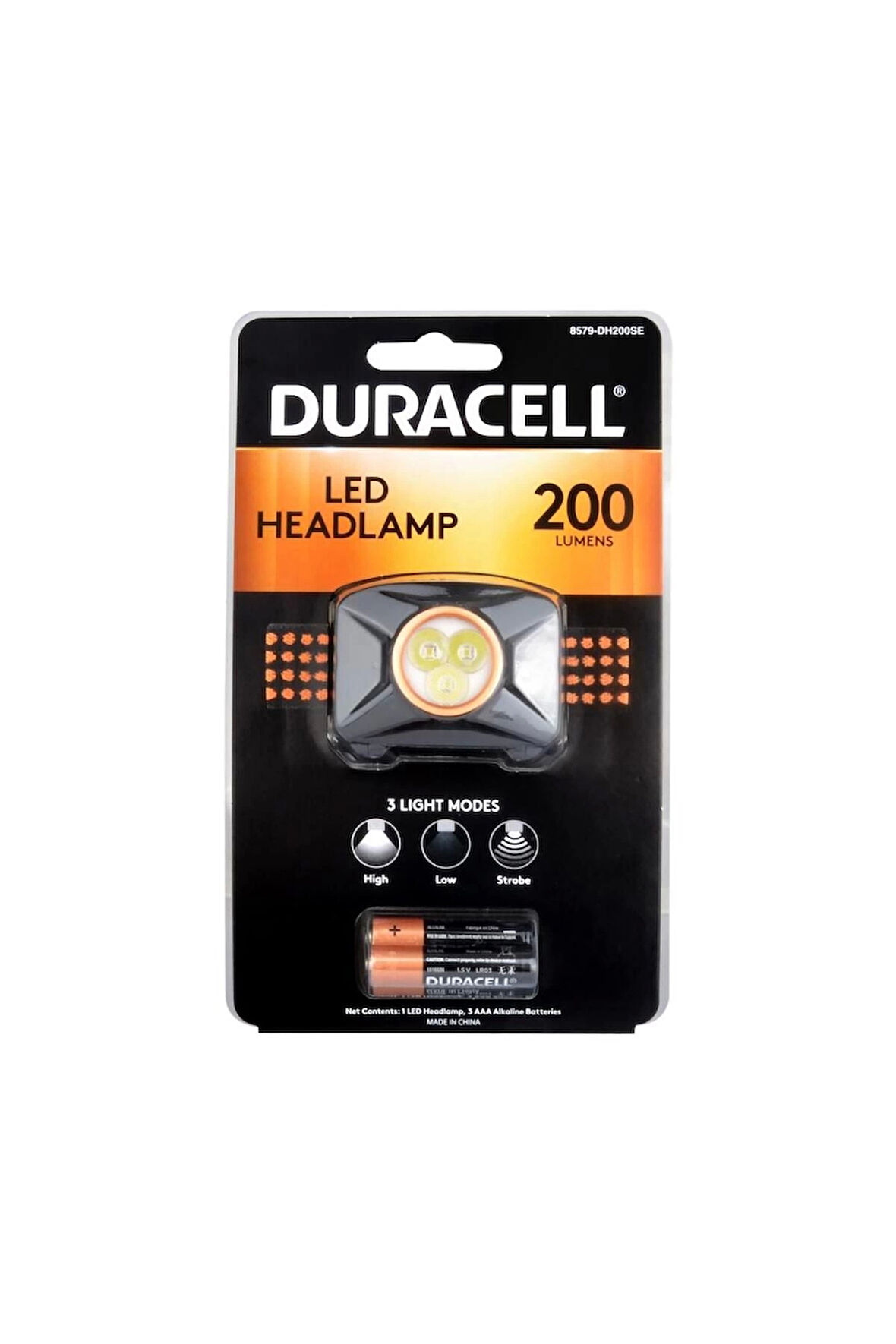 Duracell Kafa Feneri 200 Lümen Ledli 3 Aaa Piller Dahil