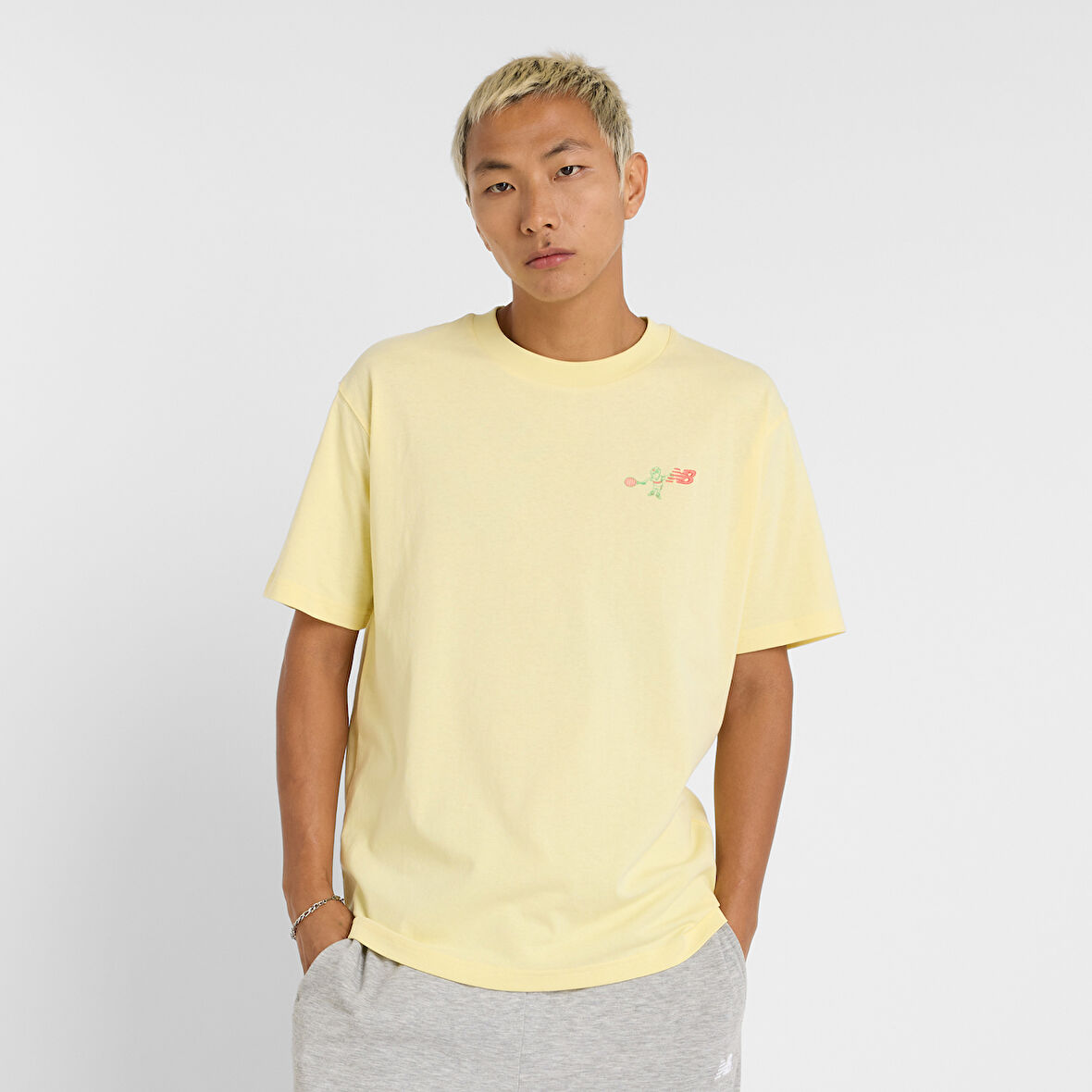 New Balance Athletics Tennis Cartoon Erkek Sarı T-Shirt