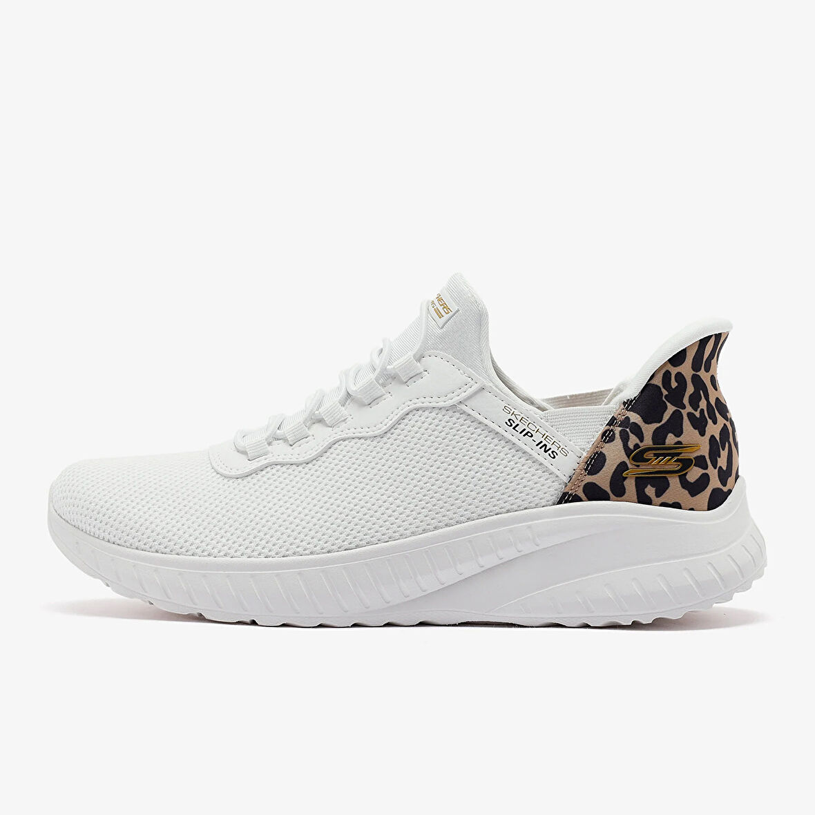 Kadın Sneaker ( Günlük) 117499 WHT Skechers BOBS SQUAD CHAOS-SEIZE THE HOUR White/Silver