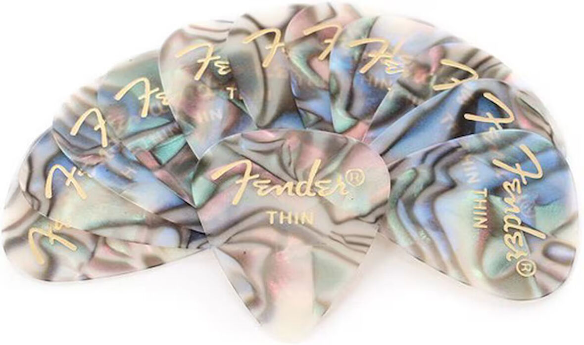 PENA FENDER 351 SHAPE PREMIUM PİCKS THİN 12 PACK ABALONE PİCKS PENA