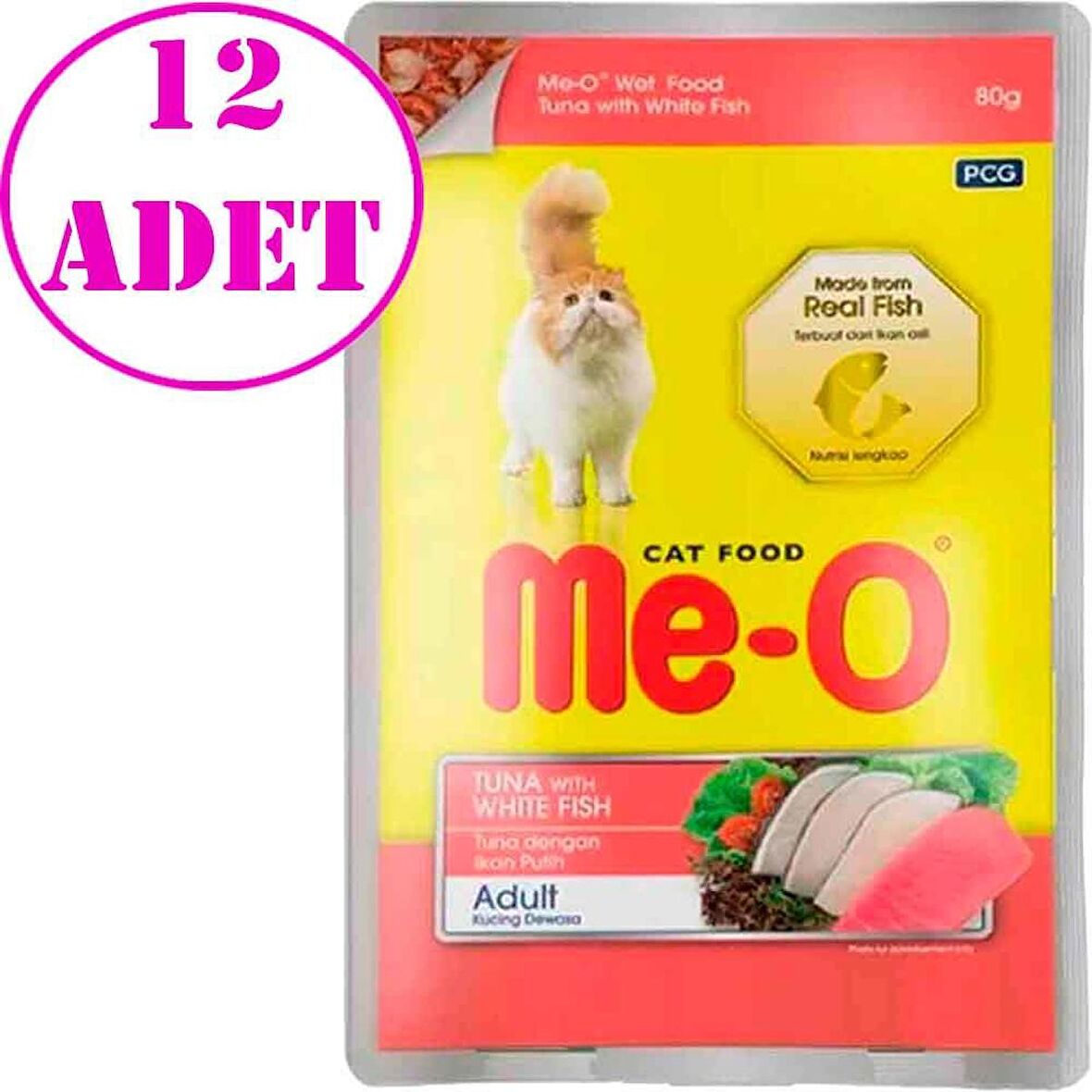 Meo Kedi Konservesi Ton Ve Alabalıklı 80gr 12 AD