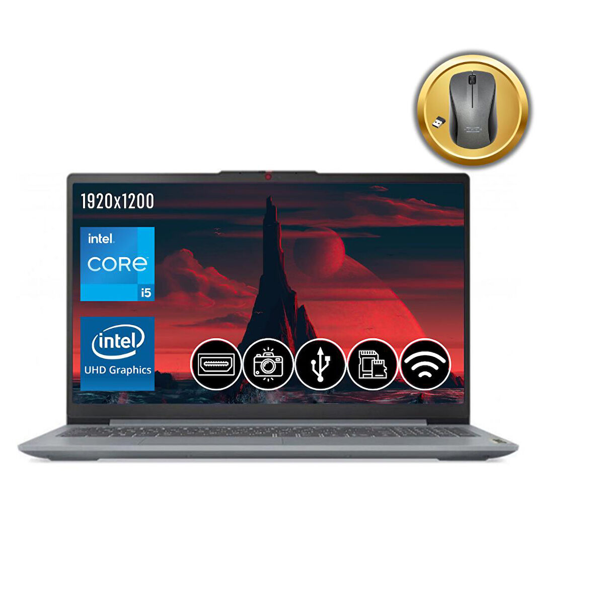 Lenovo Ideapad Slım 3  I5-12450H 8GB 512GB M.2 SSD 83ES0033TR ATL13 16" Fdos Notebook+Mouse
