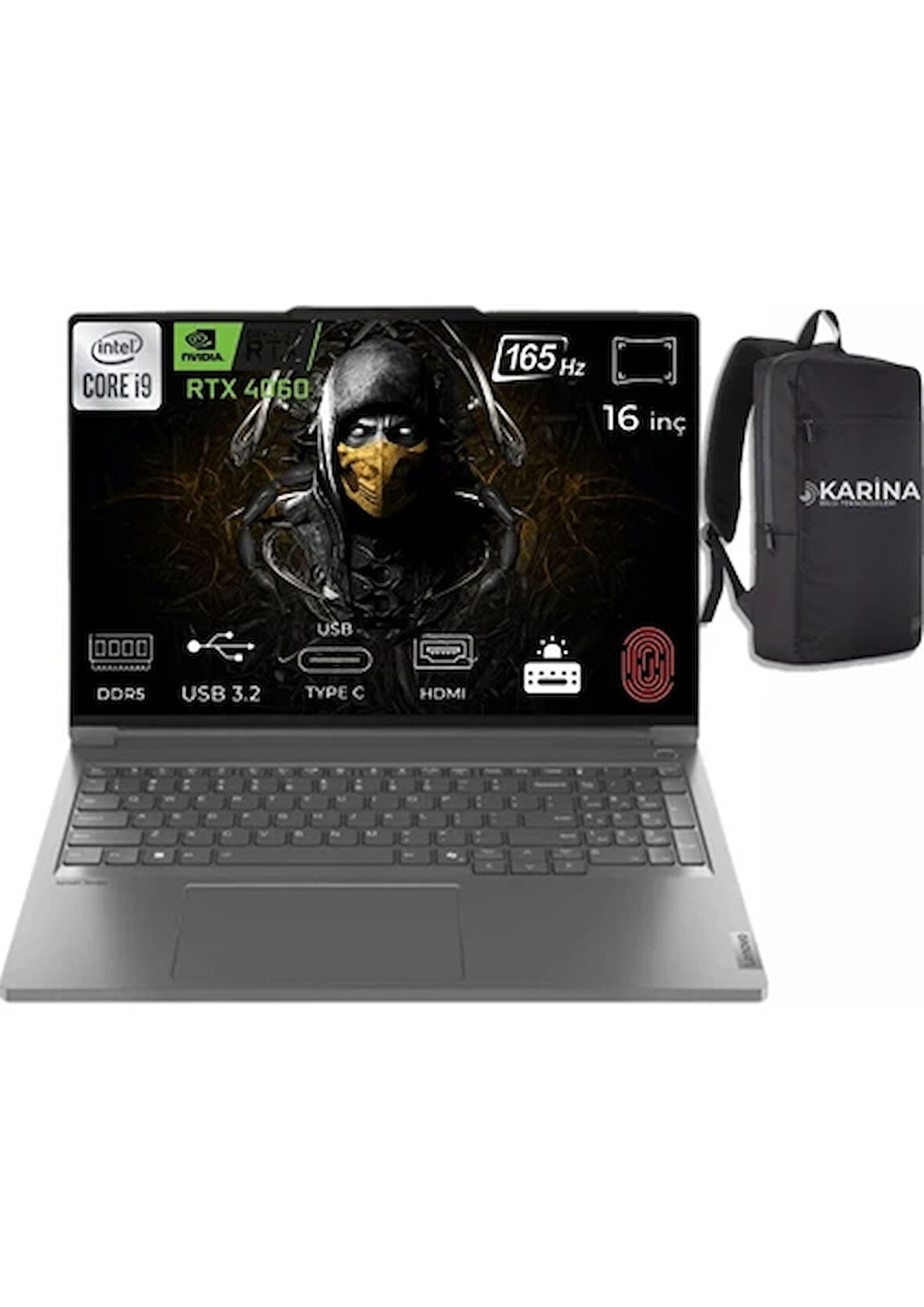 LENOVO Thinkbook 16PG5 IRX 21N50024TR-49 i9-14900HX 32GB 2TB+2TB SSD RTX4060 8GB 16inç 165Hz W11P Laptop
