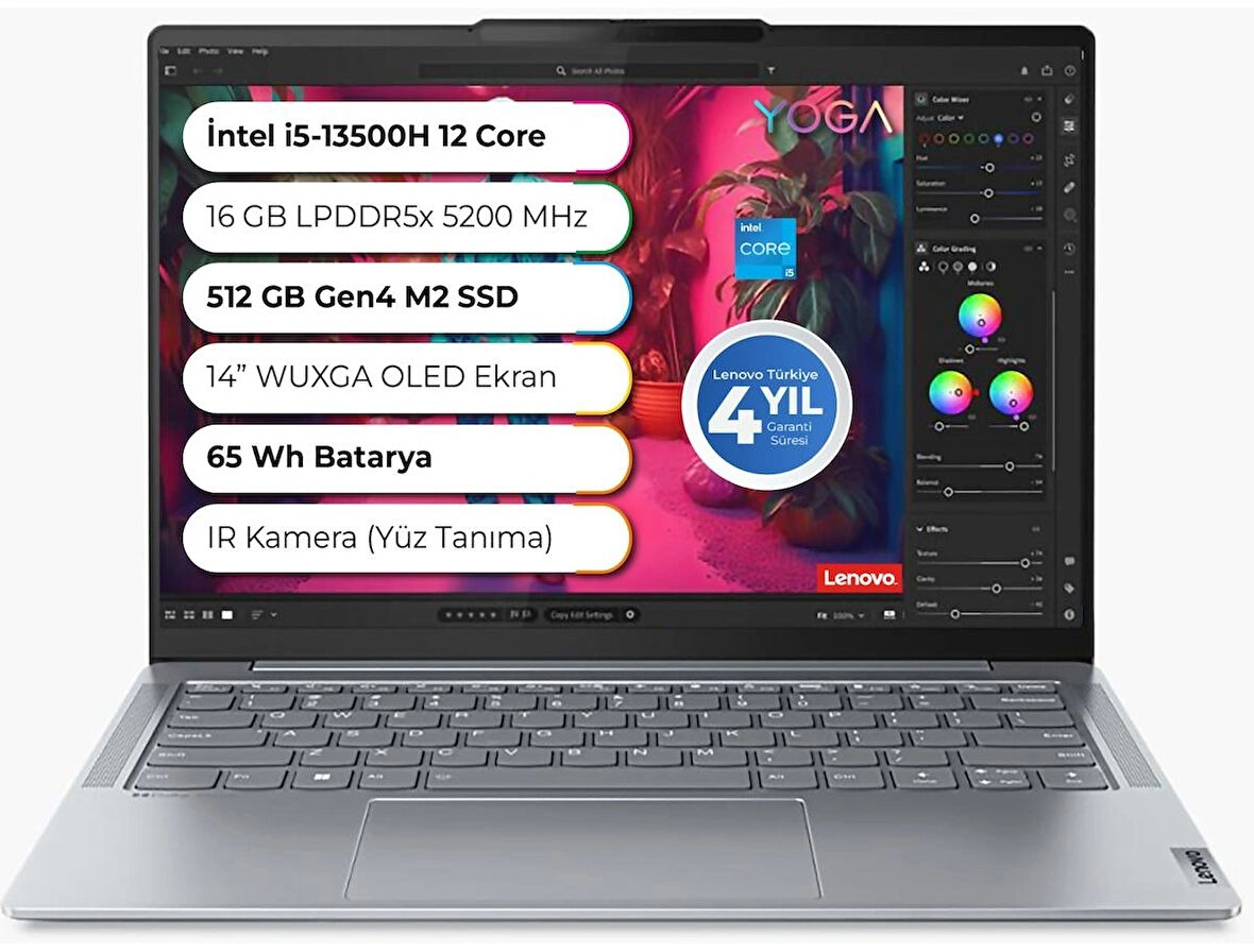  Lenovo Yoga Slim 6 14IRH8 Intel Core i5-13500H 16GB 512GB SSD 14"WUXGA OLED 83E00060TR