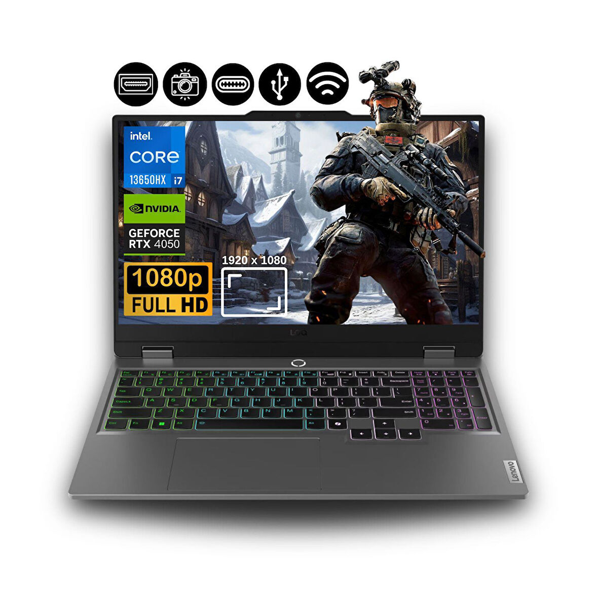 Lenovo LOQ 15IRX9 i7-13650HX | 16GB | 1TB SSD 6Gb RTX4050 83DV0117TR ATL4 FreeDos 15.6" Gaming Notebook