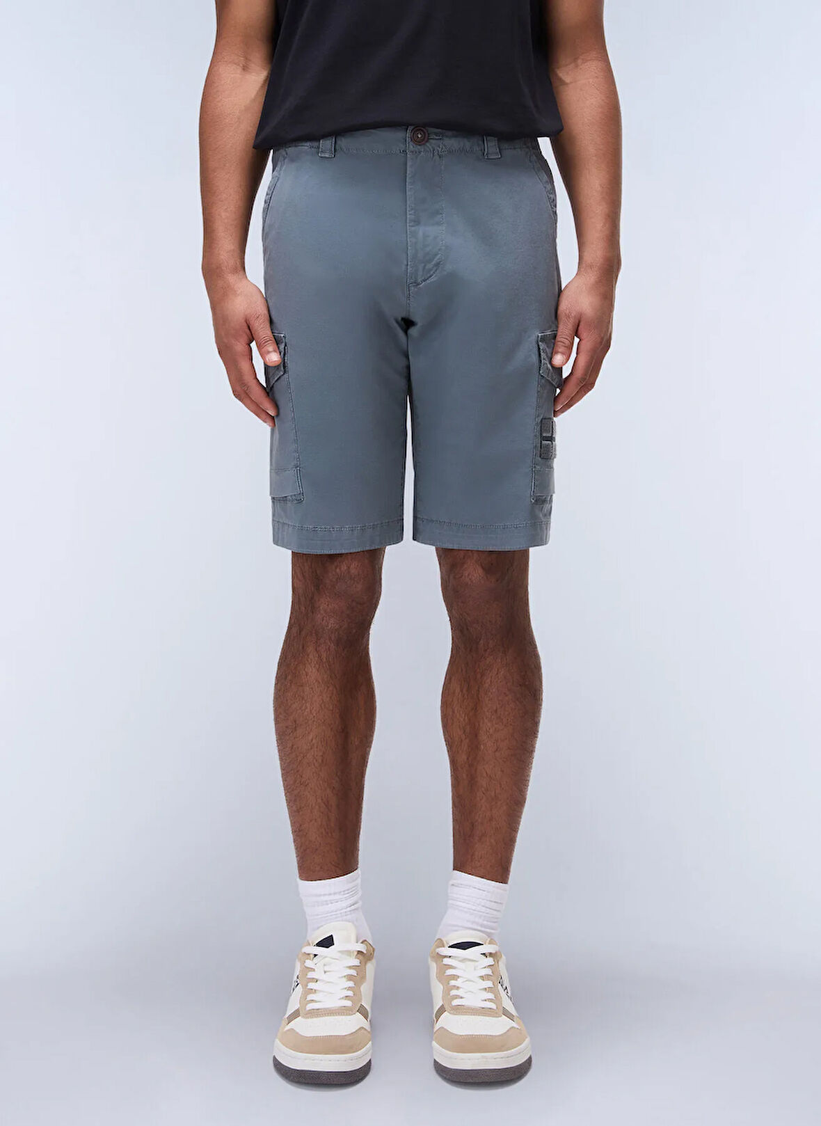 Napapijri NP0A4HOSG1Y1-N-HORTON Gri Normal Bel Regular Fit Erkek Şort
