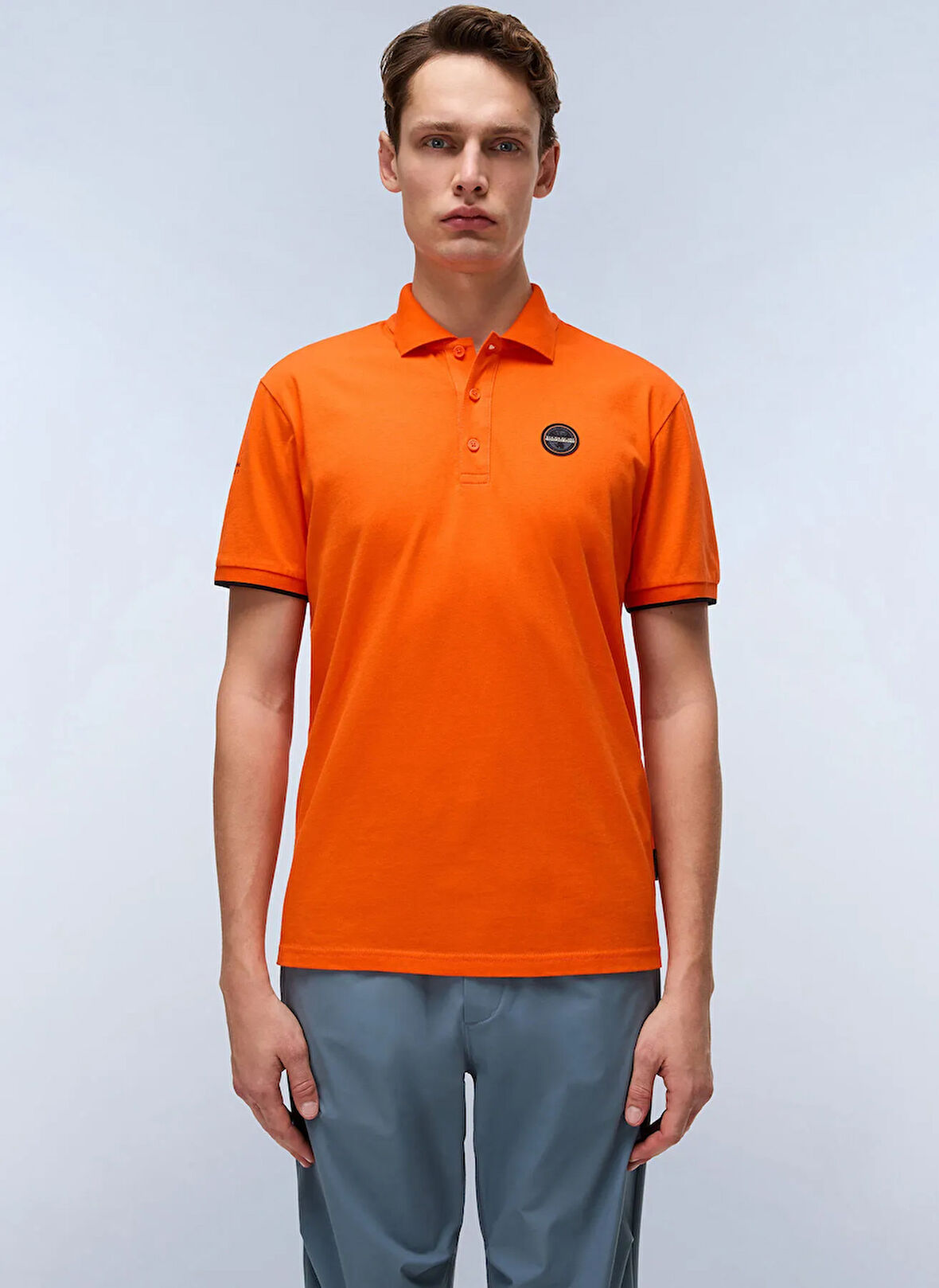 Napapijri NP0A4IDAA001-E-BADGE SUM Turuncu Relaxed Erkek T-Shirt