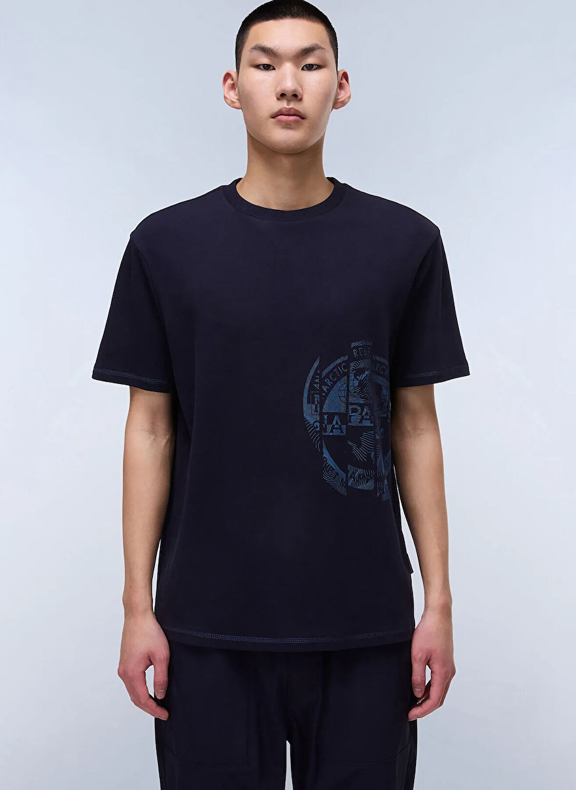 Napapijri NP0A4IEA1761-S-VANNI PRT SS Lacivert Relaxed Erkek T-Shirt