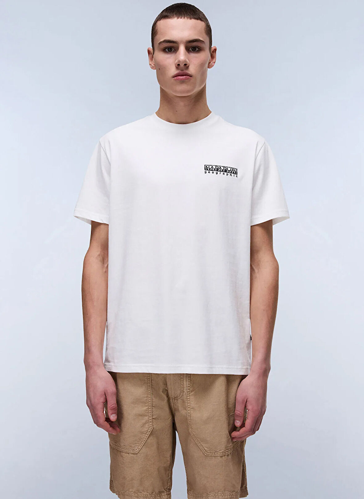 Napapijri NP0A4ILX2061-S-VIGNONI BACK SS Beyaz Relaxed Erkek T-Shirt