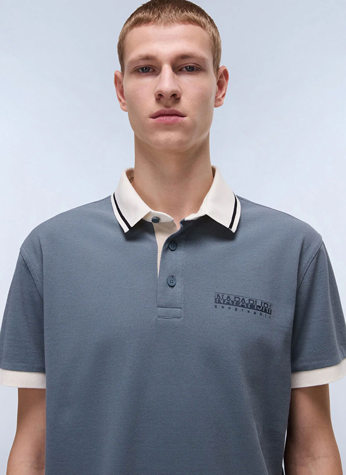 Napapijri NP0A4ID4G1Y1-E-ZERI SS Gri Relaxed Erkek T-Shirt