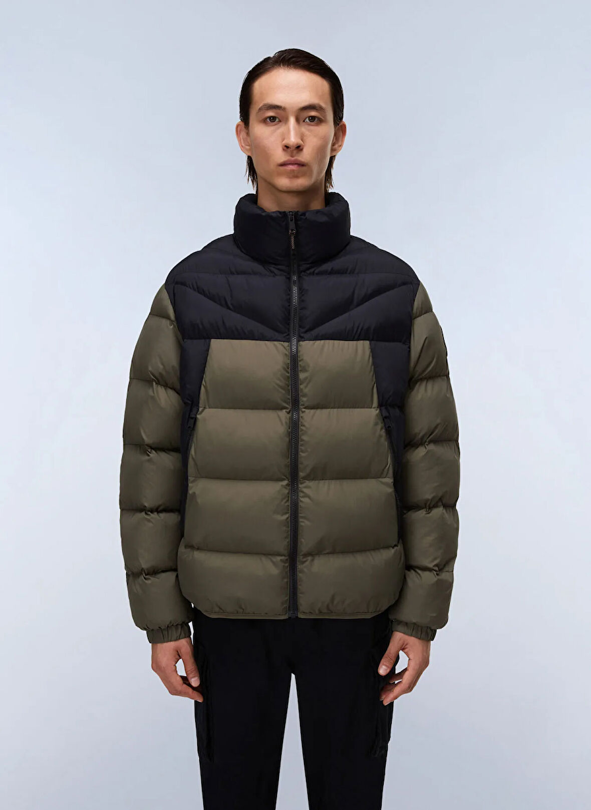 Napapijri NP0A88V3G0A1-A-MOLVENO STAND Yeşil Düz Erkek Mont