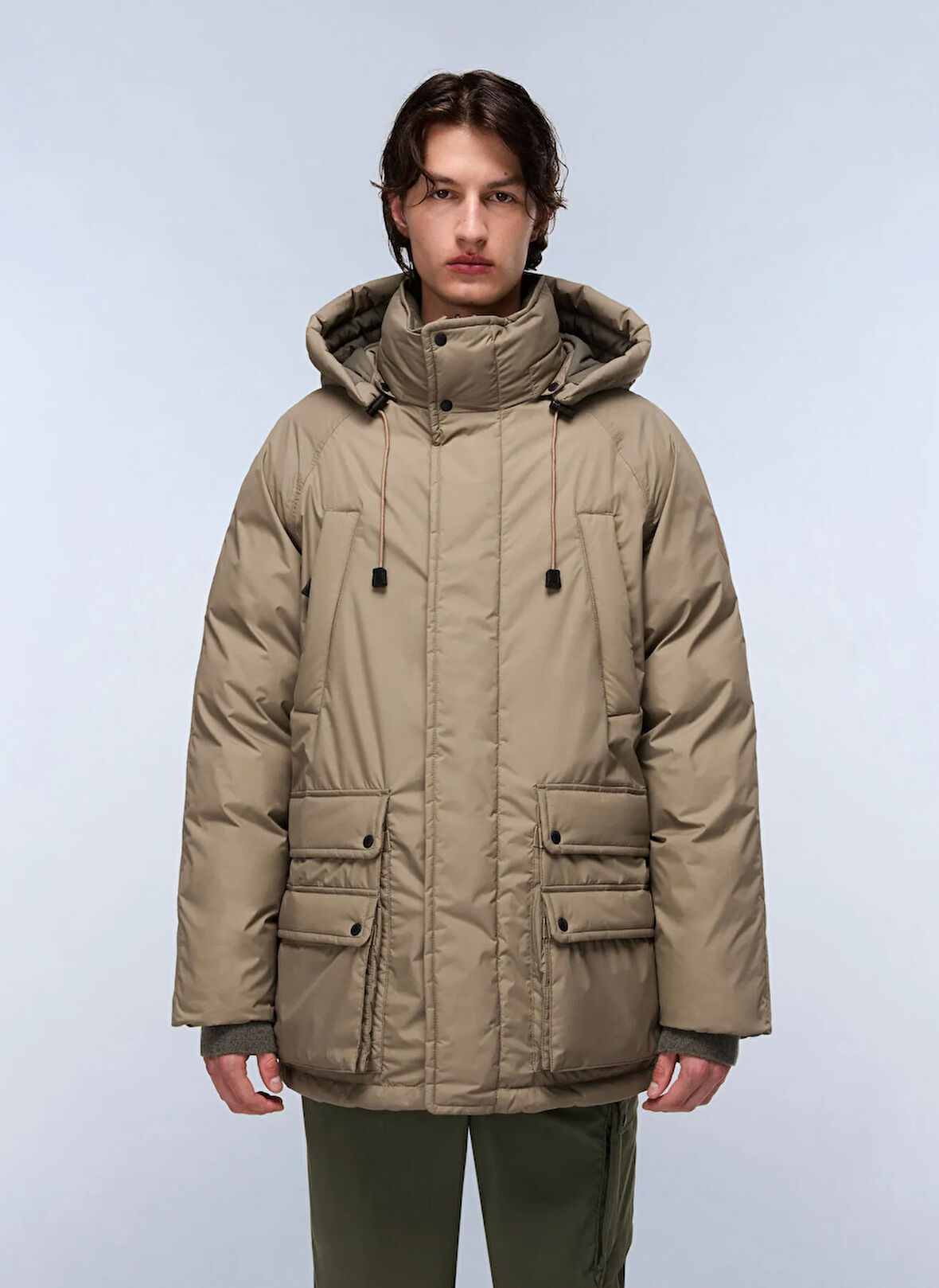 Napapijri NP0A88YWN1T1-A-GAIL PARKA Kahve Düz Erkek Mont