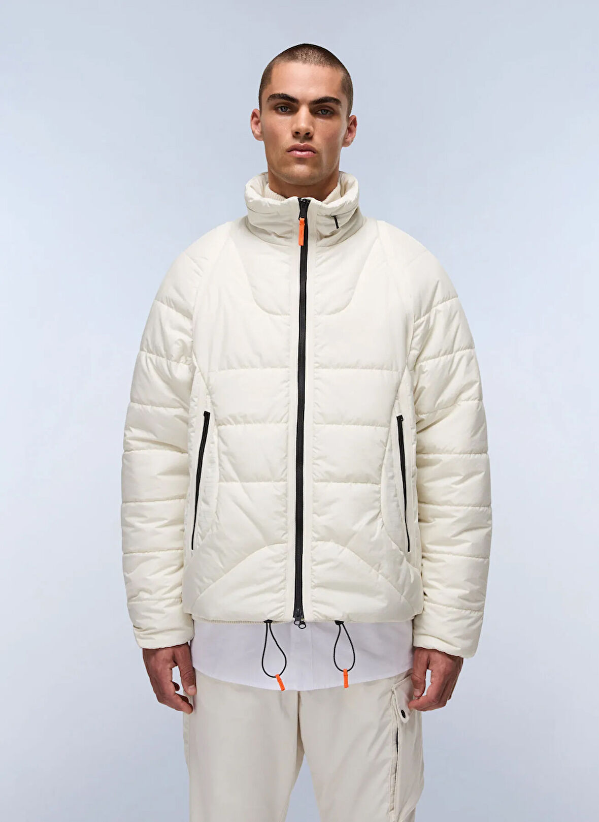 Napapijri NP0A88YQN1J1-A-BIEZ MODULAR PUF Bej Düz Erkek Mont