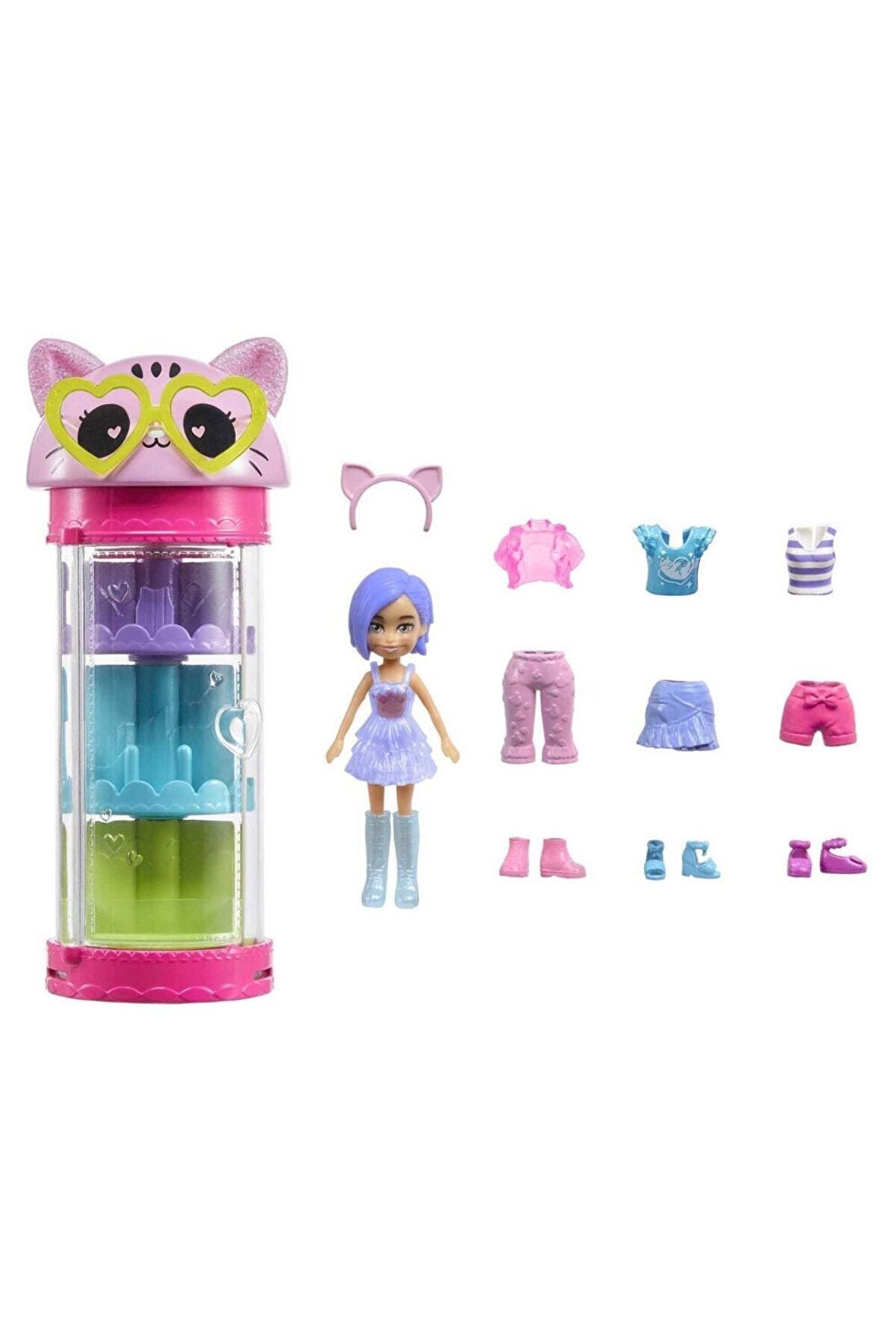 Polly Pocket Moda Eğlencesi Oyun Setleri Hkw04-hkw07 Oyuncak Polly Pocket Dönen Figür